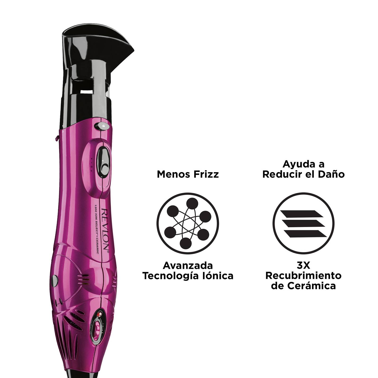 Revlon Kit Cepillo Titanio de Aire Pro Collection Rosa