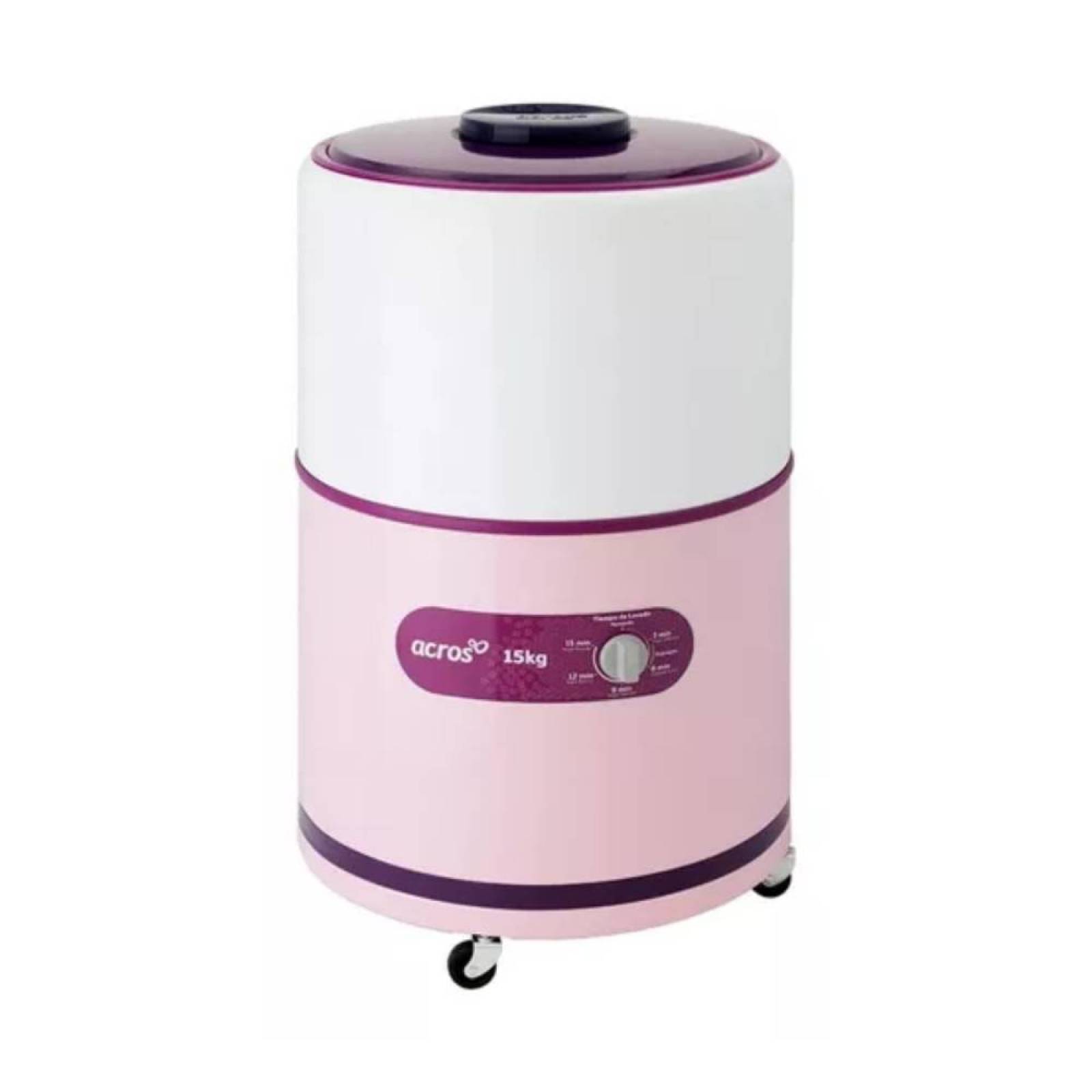 Lavadora 15 Kg Acero Porcelanizado Rosa ALF-1551ER Acros