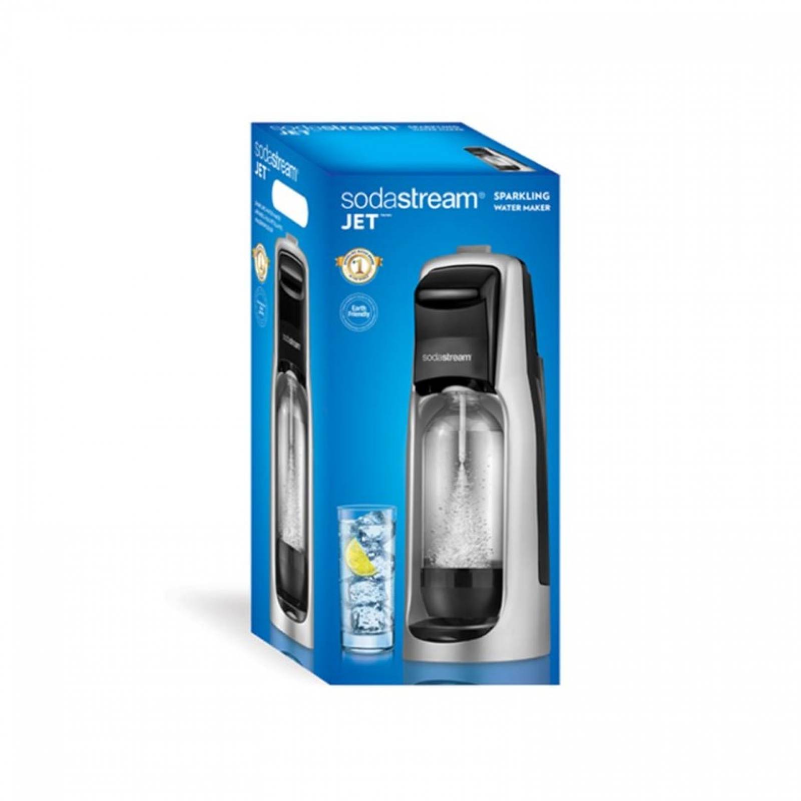 Maquina SodaStream P/Agua Mineral Refresco Kit Jet Negro