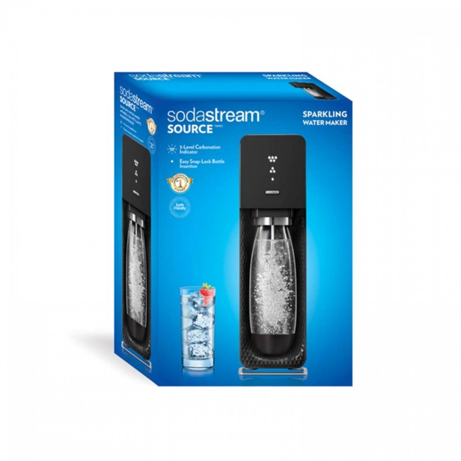 Maquina SodaStream P/Agua Mineral Refresco Kit Source Negro