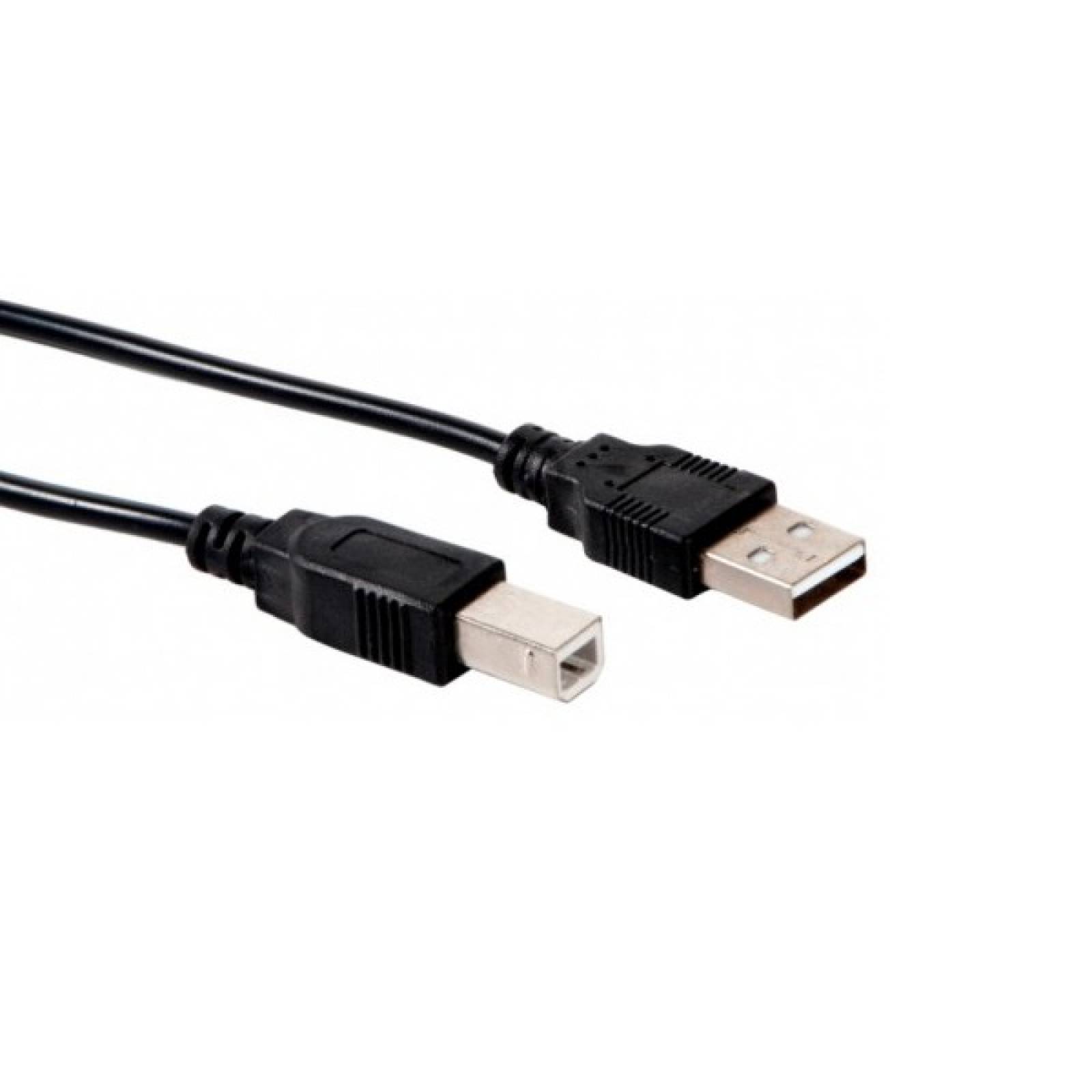 Cable USB Tipo A-B 1.8 Metros Para Impresora Negro