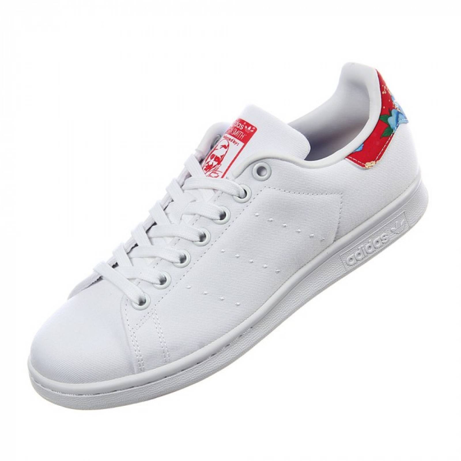 Tenis Adidas Stan Smith Originals Mujer Blanco Flores