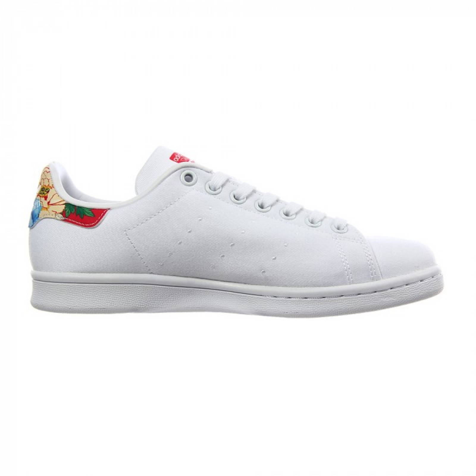 Tenis Adidas Stan Smith Originals Mujer Blanco Flores