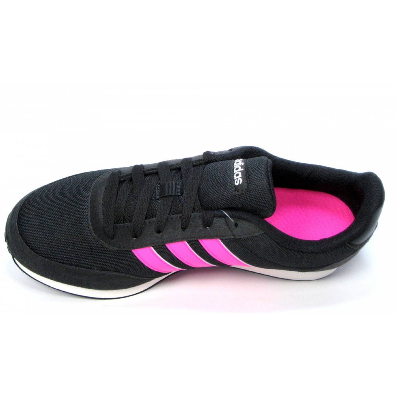 Tenis Adidas Neo V Racer 2.0 Mujer Negros Gamuza
