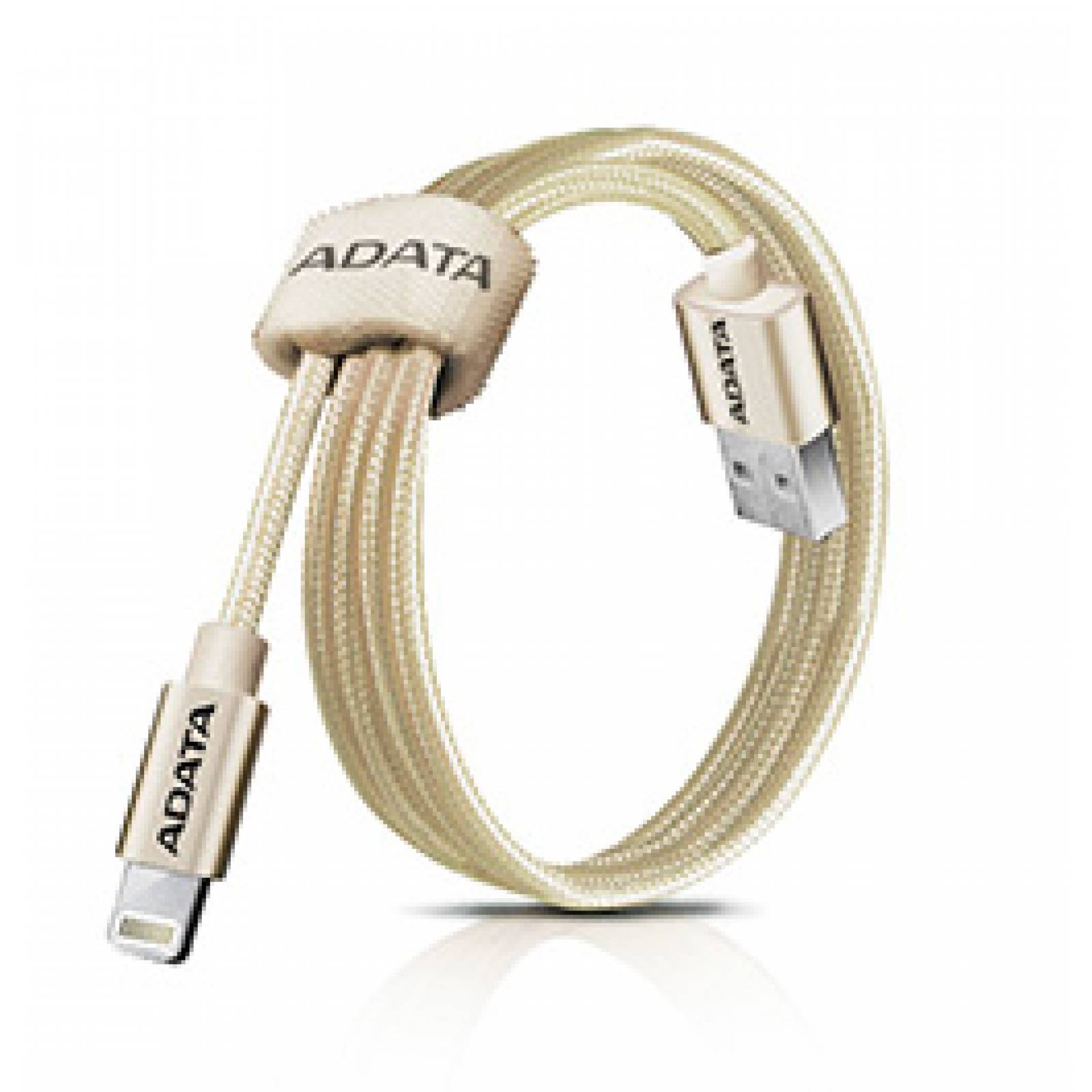 Cable USB Lightning Aluminio Carga & Sync Apple Dorado Adata