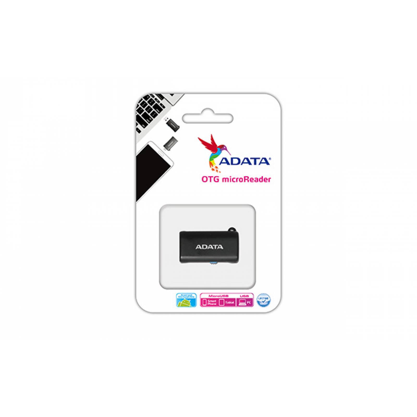 Lector Memoria Micro SD Conection USB 2.0 OTG Negro Adata