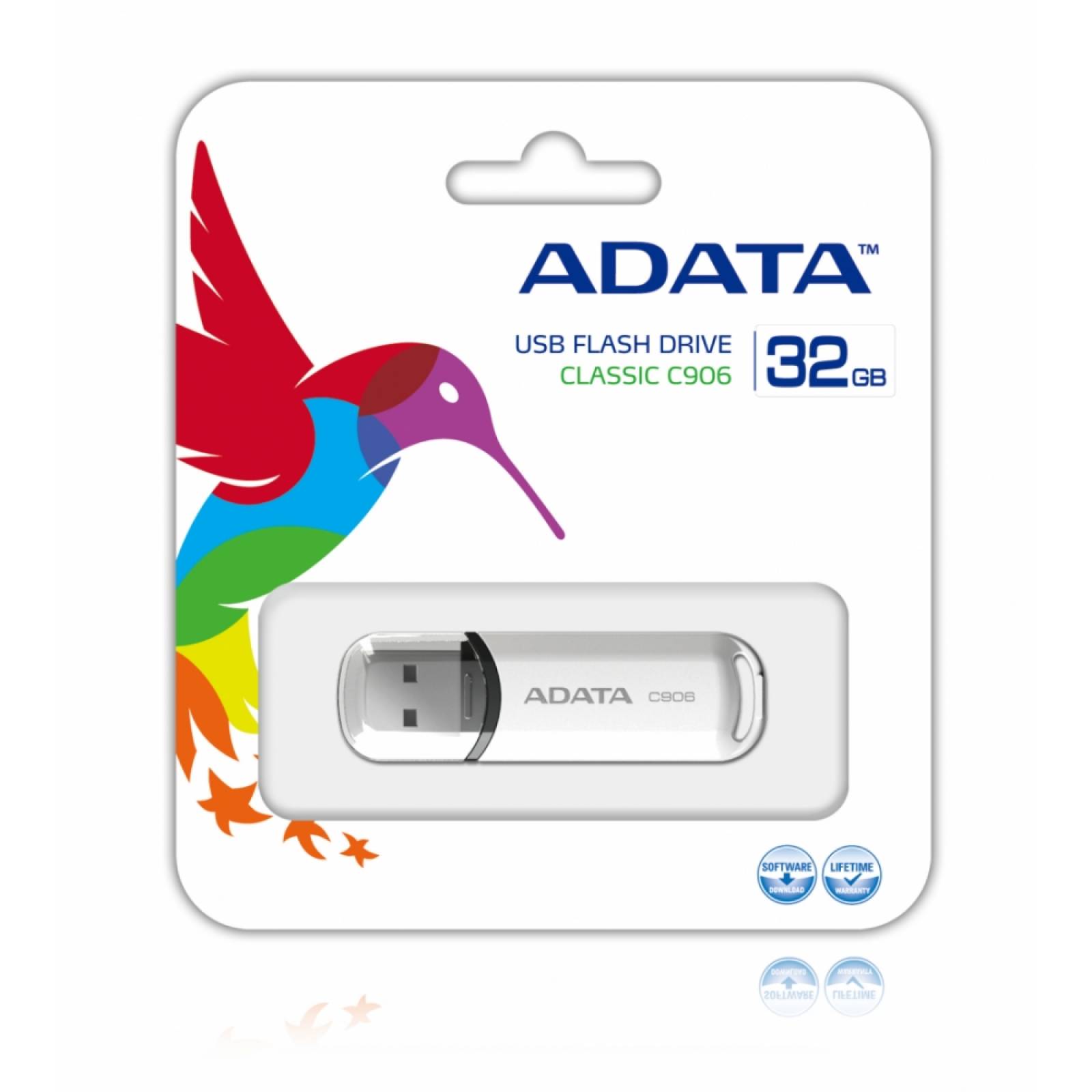 Memoria USB 2.0 Adata C906 32GB Color Blanco