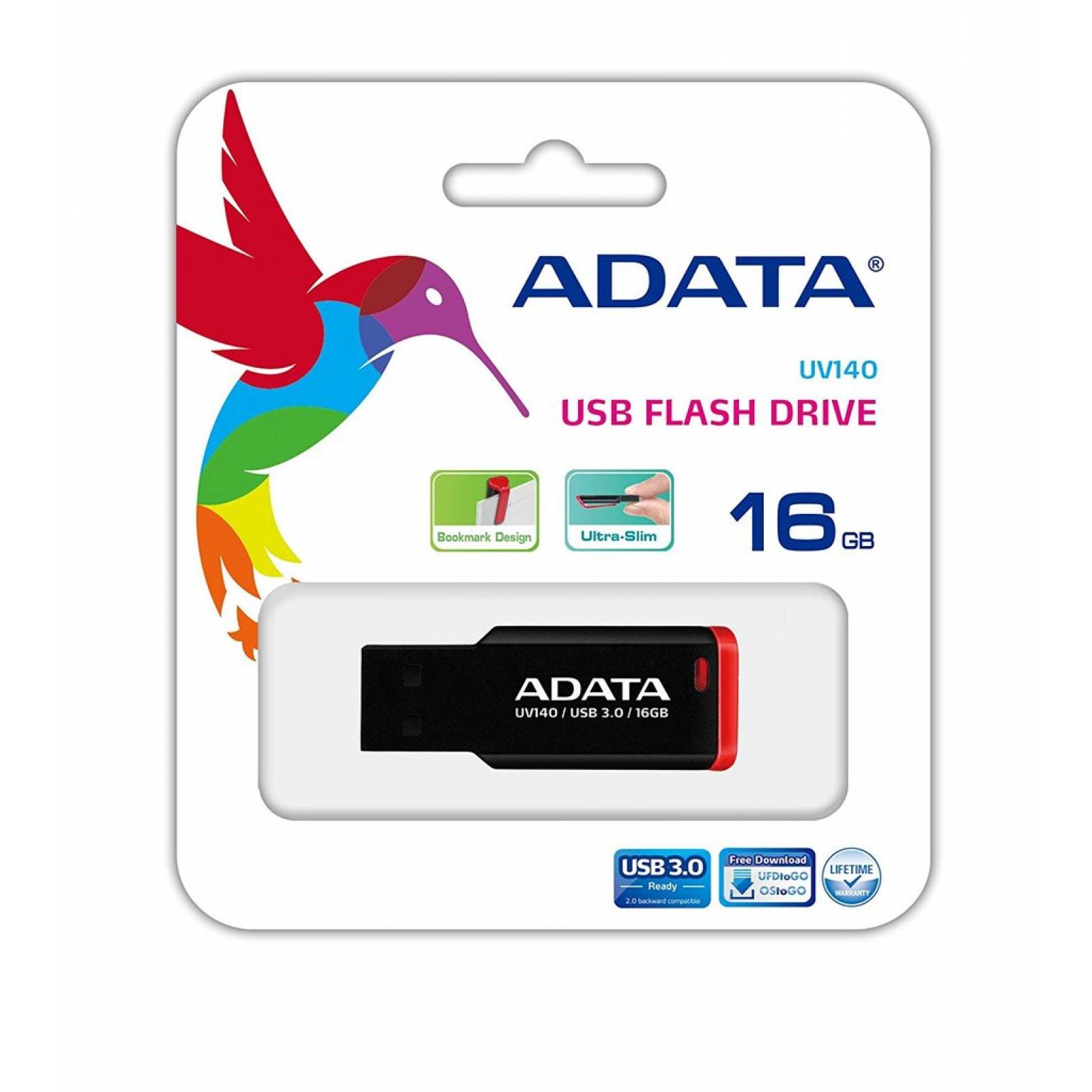 Memoria USB 3.0 Adata UV140 16GB Color Rojo