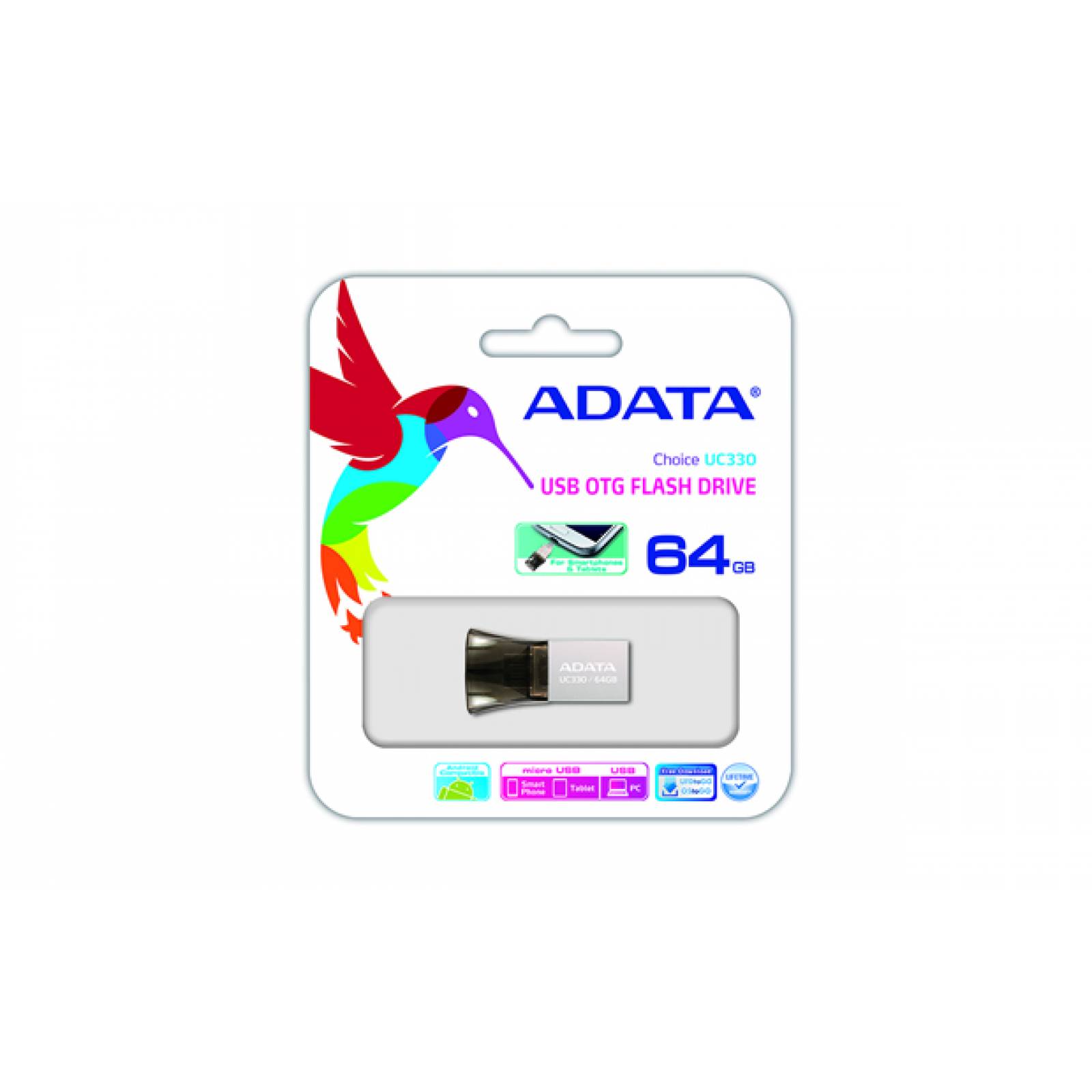 Unidad Flash Cohete USB 2.0 OTG Android UC330 64 GB Adata