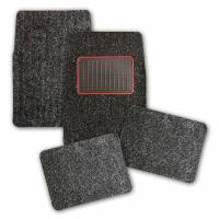 Tapete Auto Si-Karai Impermeable Alfombrado Kit 4 Pz Negro