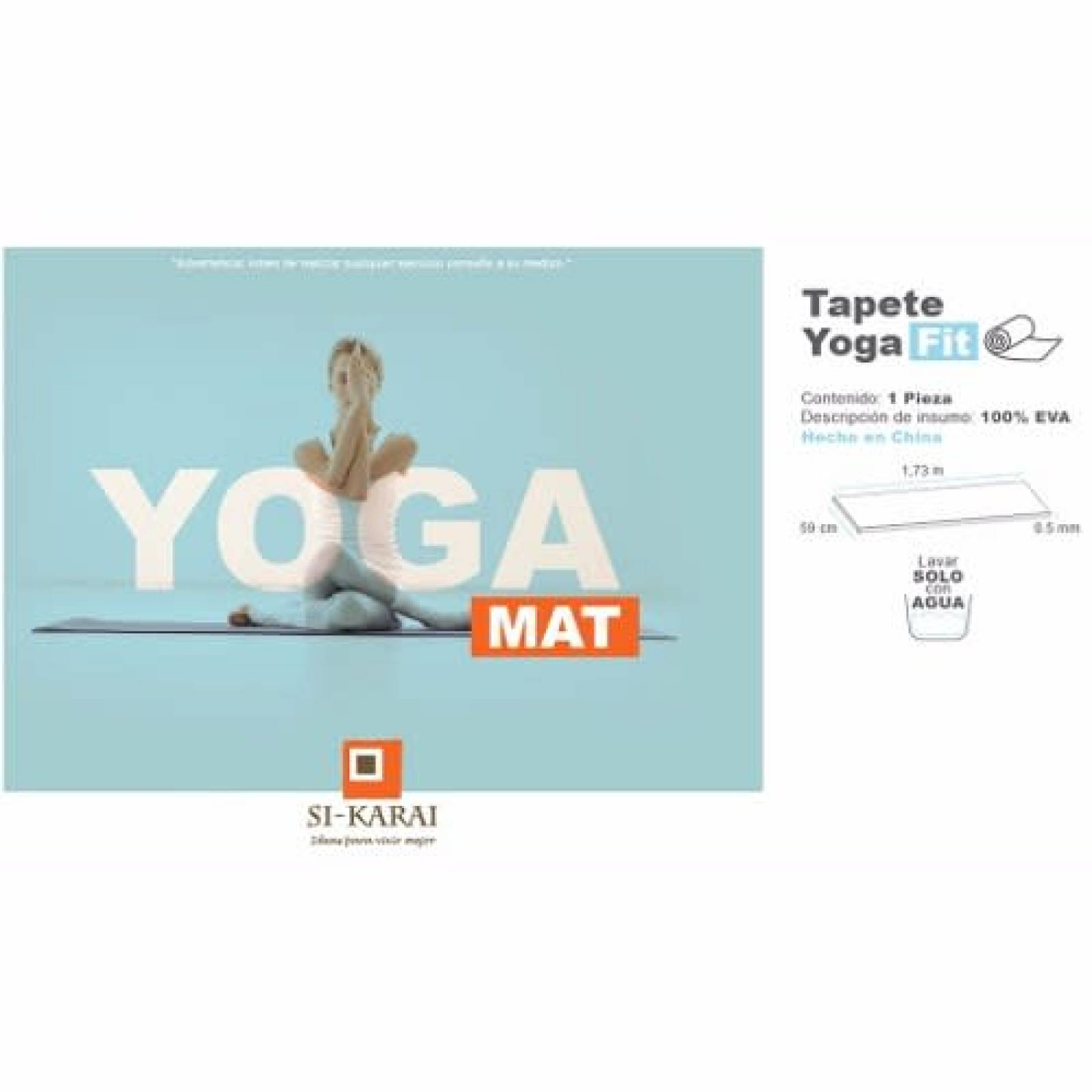 Tapete Si-karai Yoga Pilates Fit Rosa