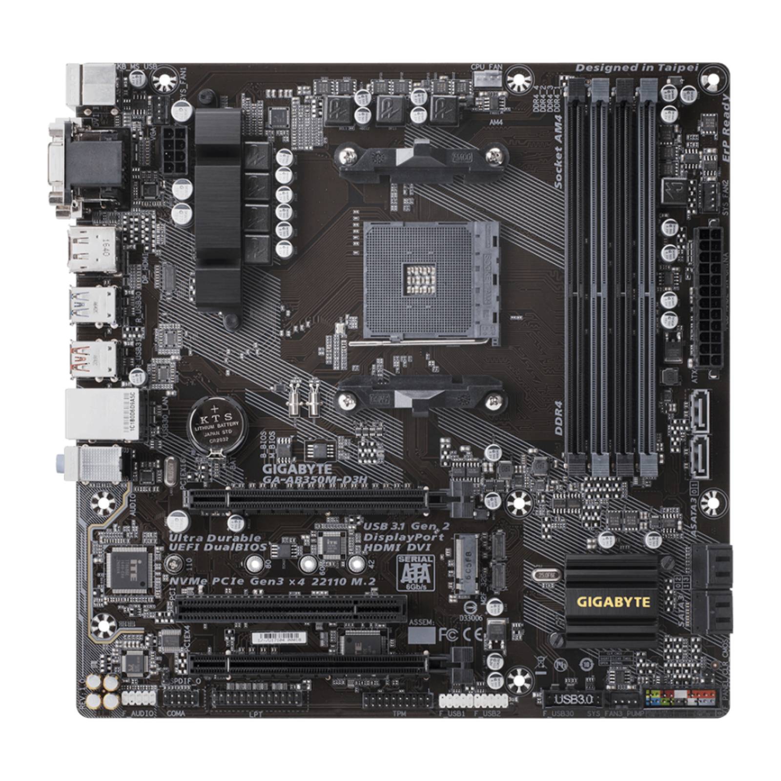 Motherboard GA-AB350M-D3H AM4 AMD Ryzen