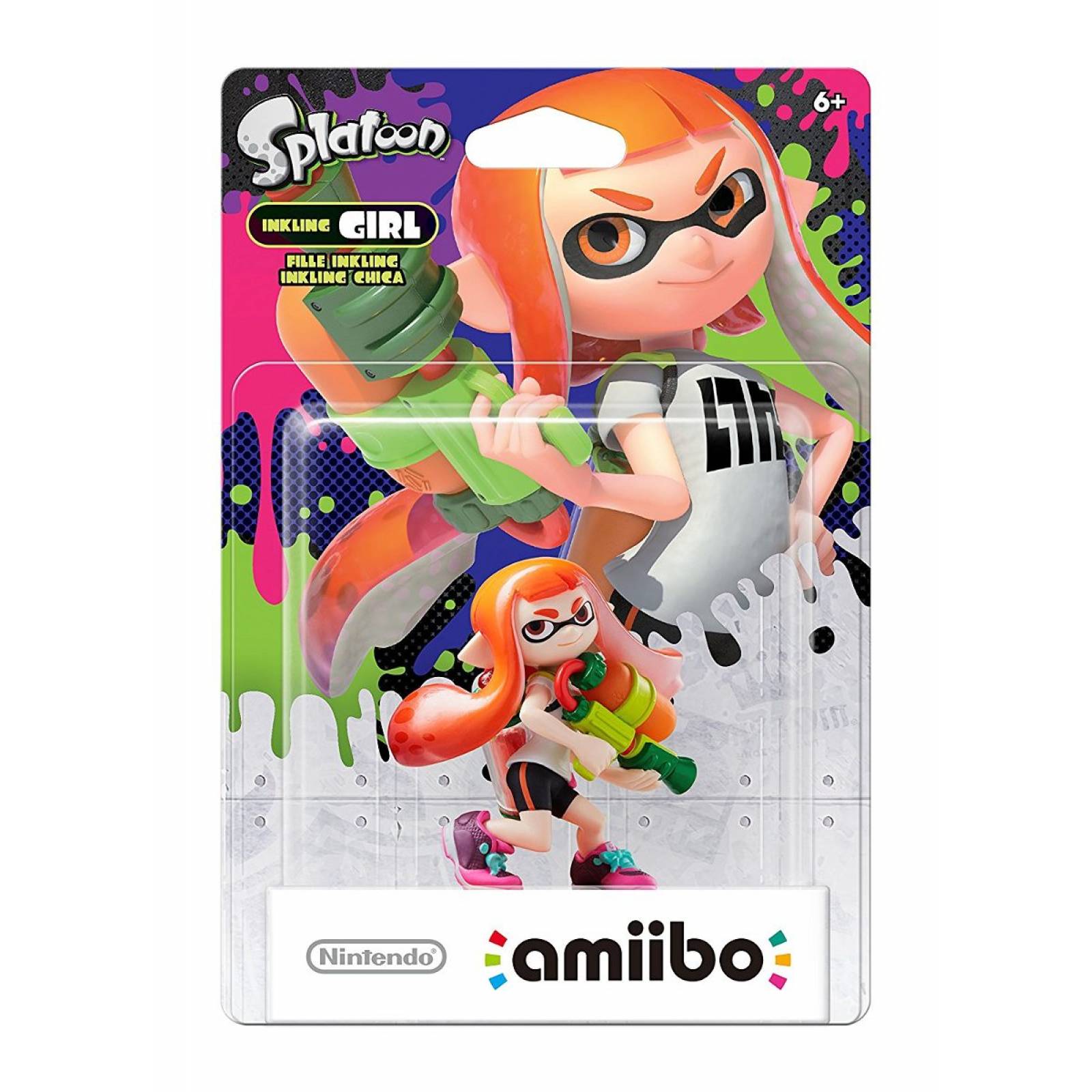 Figura Amiibo Inkling Girl Serie Splatoon Nintendo Wii U