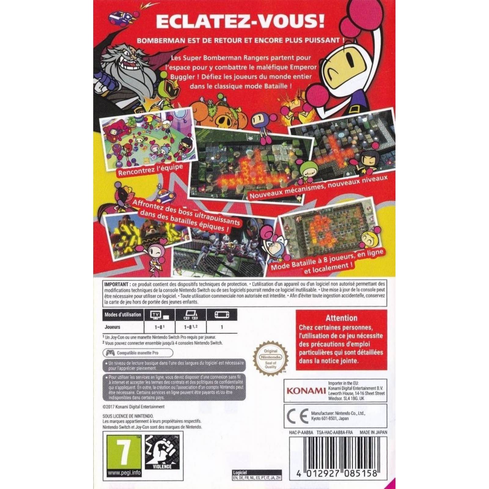 Juego Super Bomberman R Nintendo Switch 10+ E