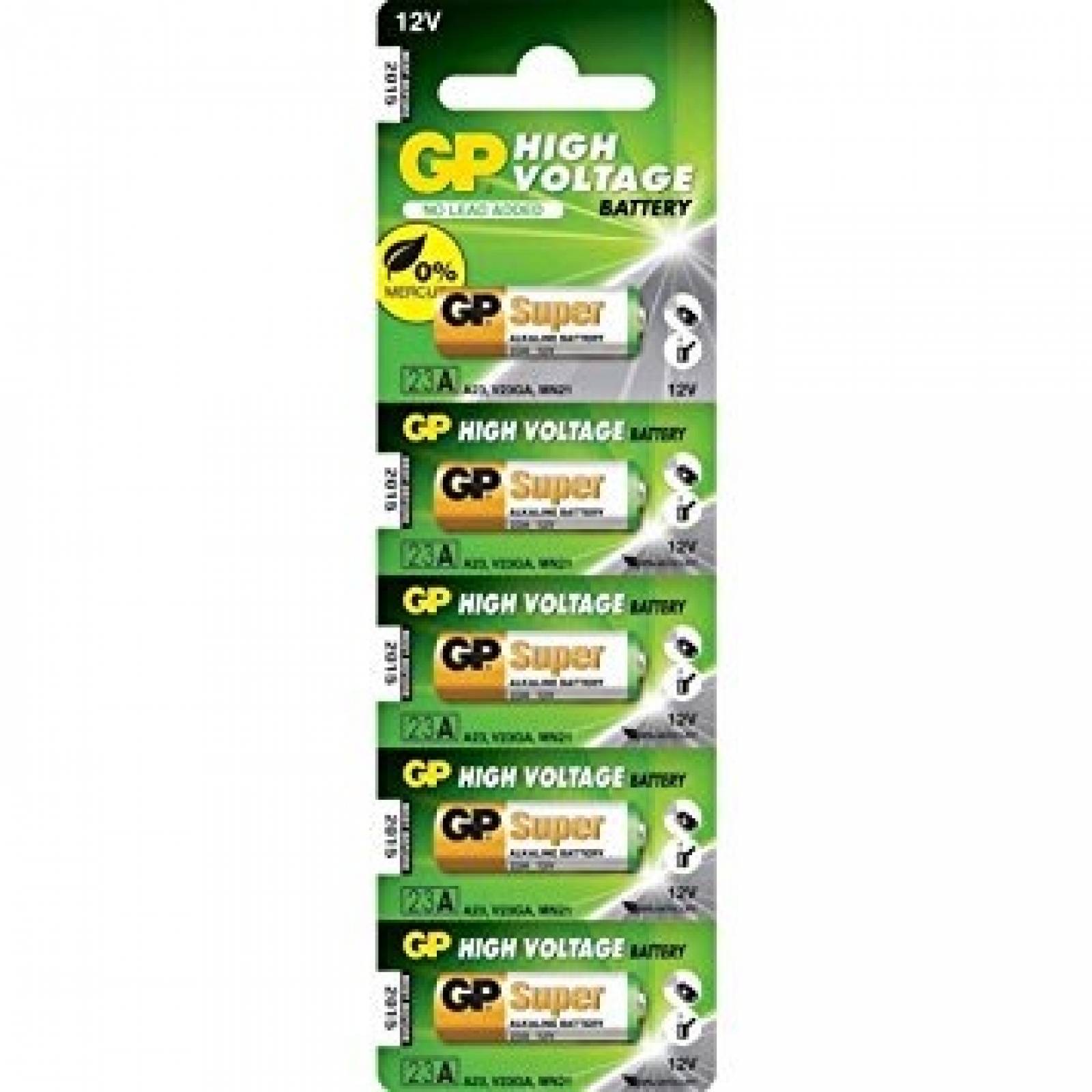 Pilas alcalinas GP-23A 12V (paquete 5)