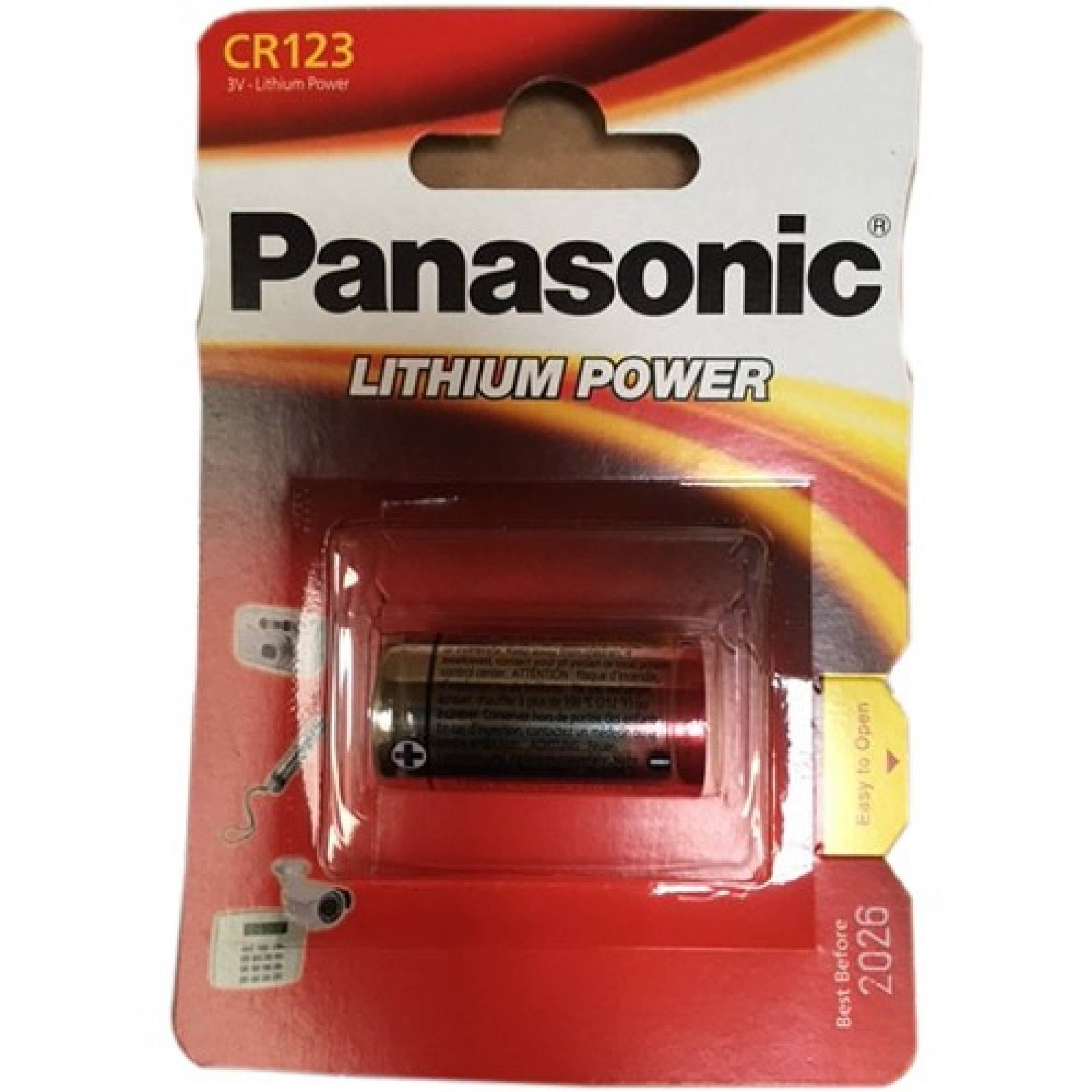 Batería litio 3V Panasonic CR123A