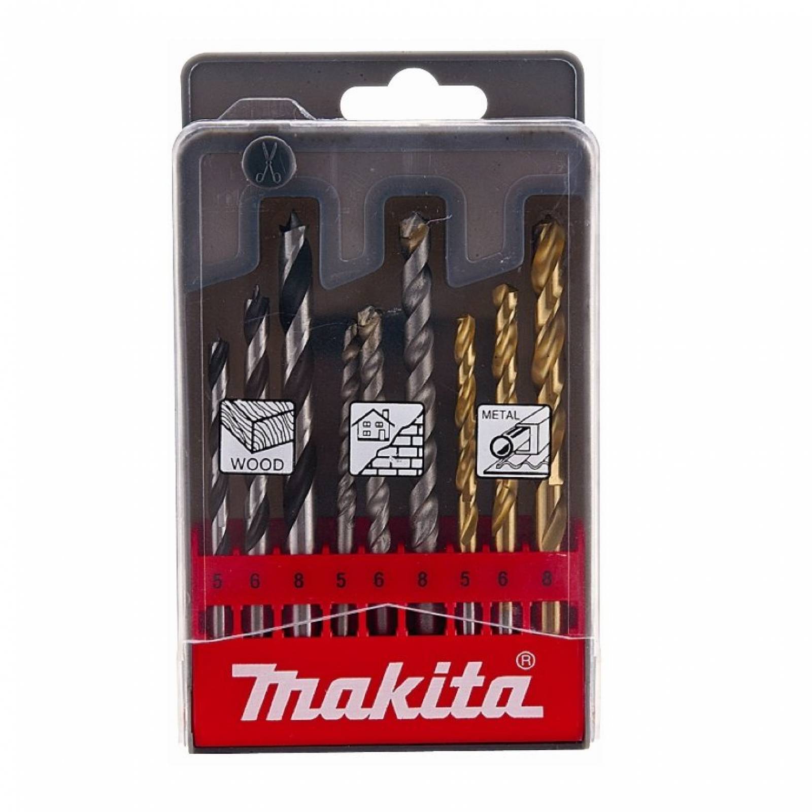 Juego Brocas Taladro 9 PZ D16449 Herramienta Makita