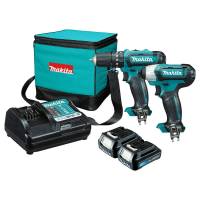 Kit Atornillador + Rotomartillo Con Accesorios Clx202 Makita
