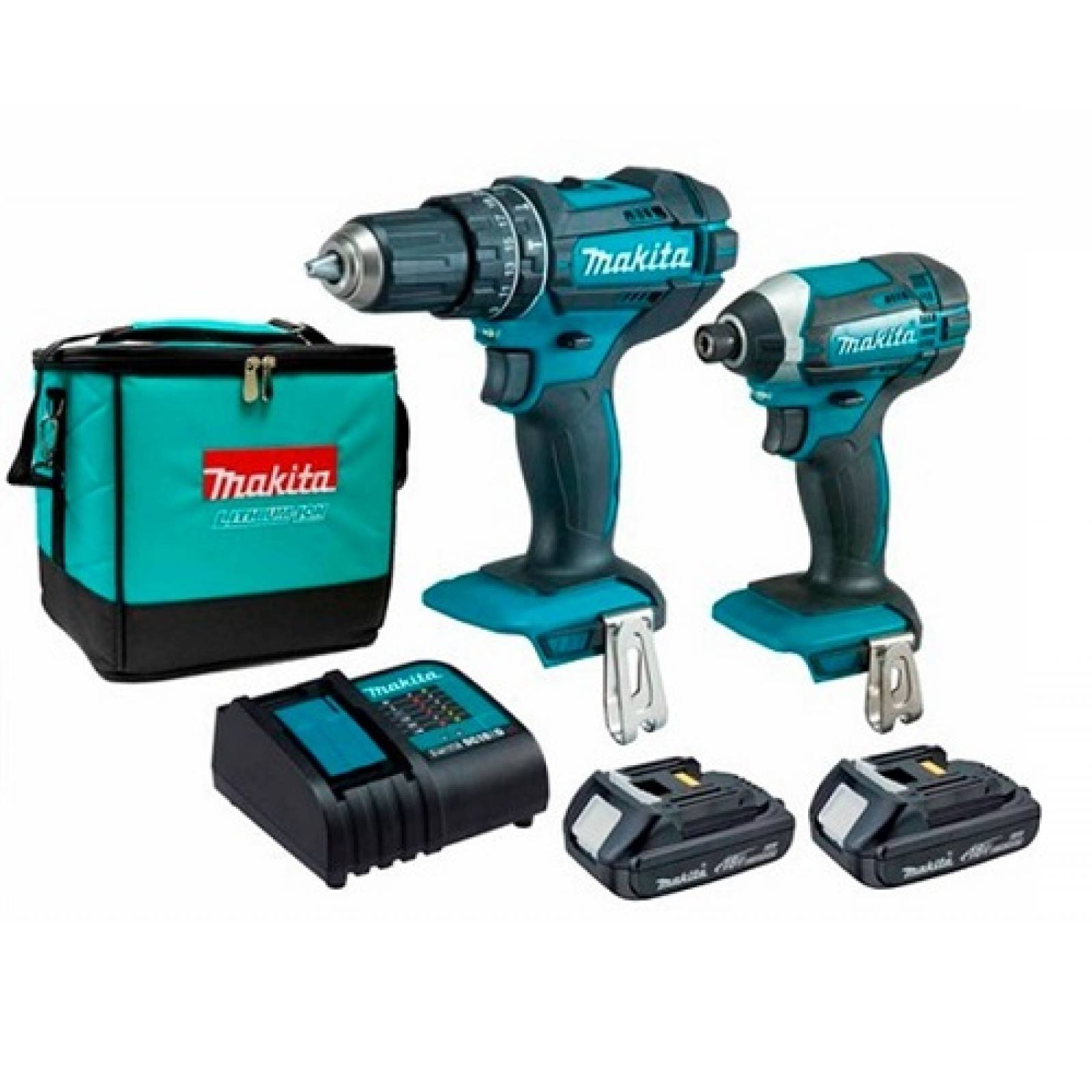 Kit Rotomartillo Atornillador Makita 18V HP482 TD152 DLX213