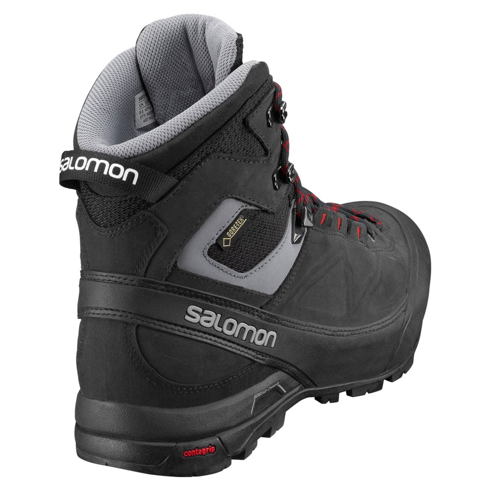 Bota Hombre Gore-Tex Salomon Media Montaña Negro Impermeable