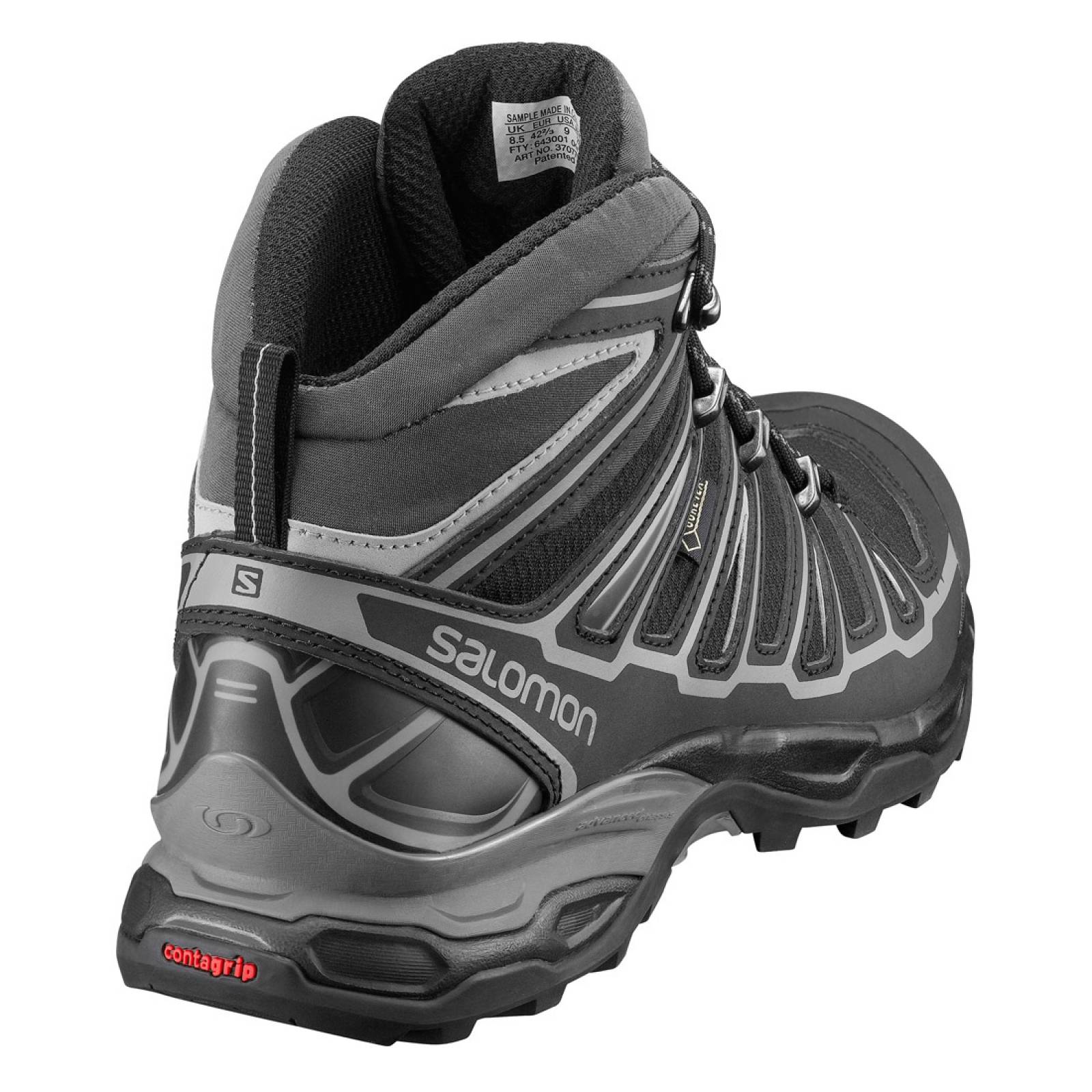 Bota Hombre Ultra Mid2 GTX Salomon Senderismo Gore-Tex Negro