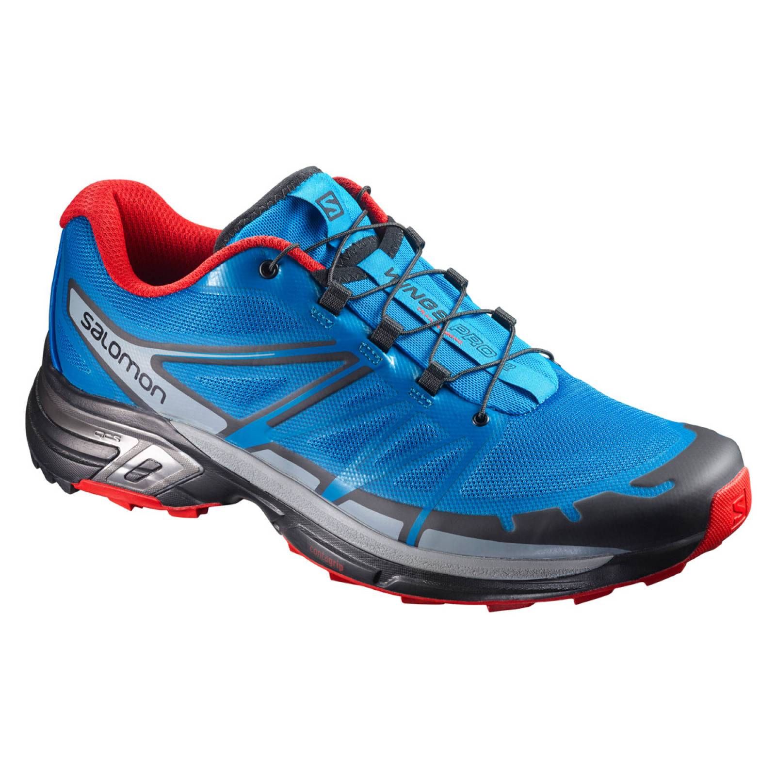 Tenis Hombre Trail Running Salomon Correr WINGS PRO 2 Azul