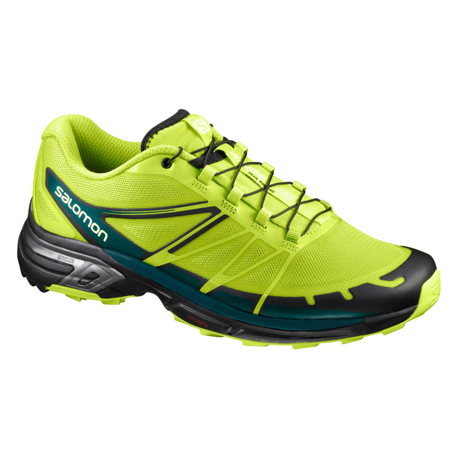 Tenis Hombre Trail Running Salomon Correr WINGS PRO 2 Verde