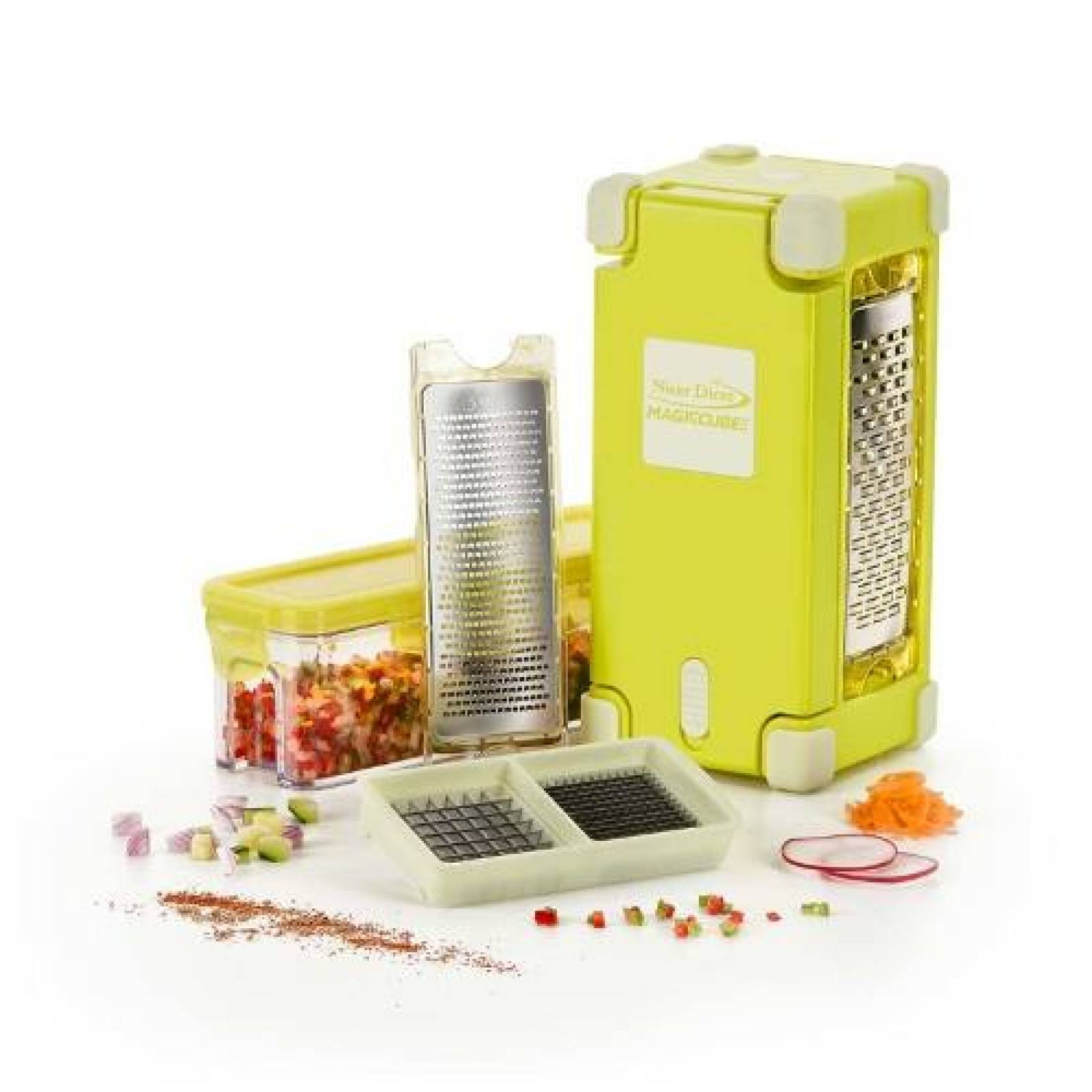 Rebanador para Alimentos Nicer Dicer Magic Cube GourmSet Verde
