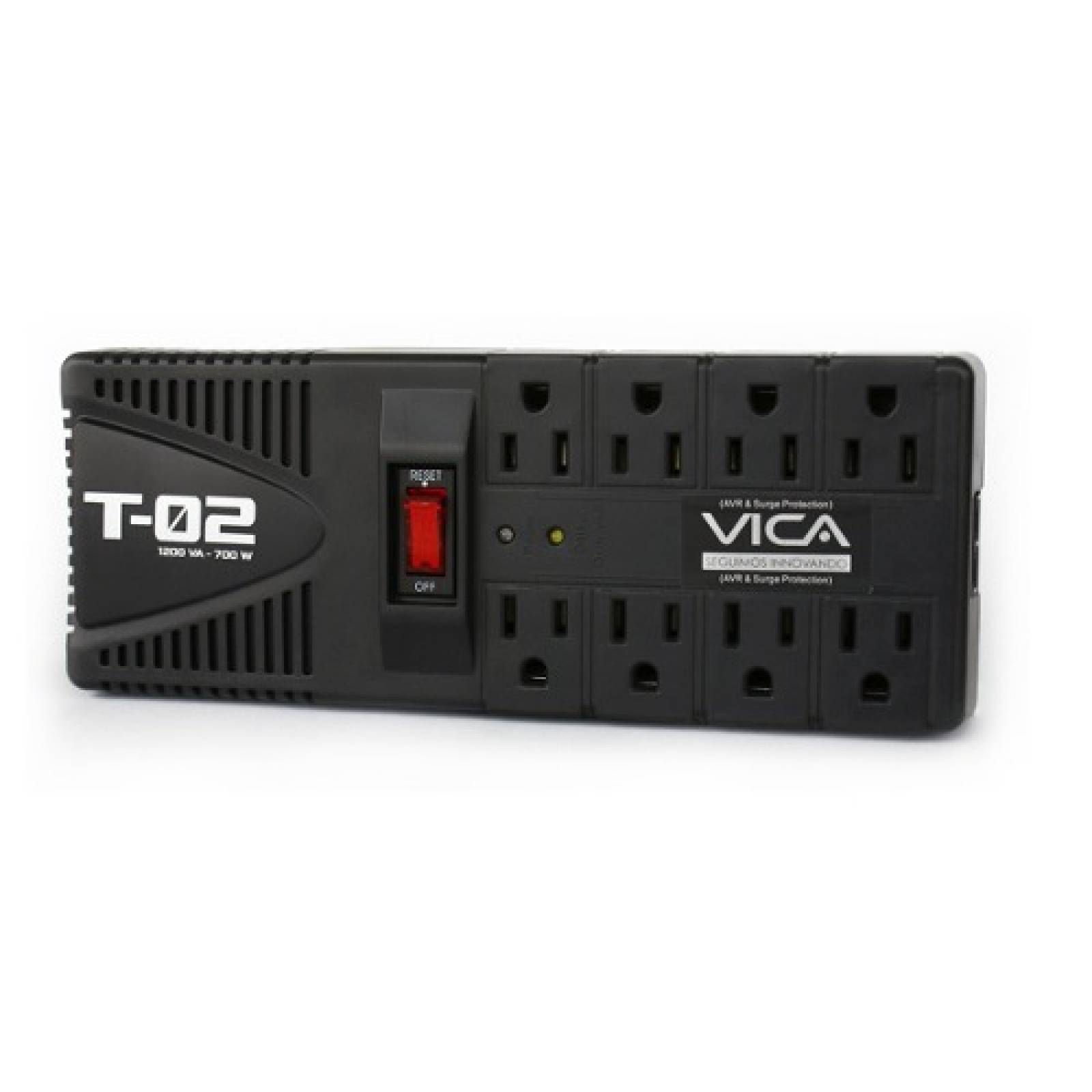 Vica Regulador Electrónico Voltaje T-02 Con Supresor Picos