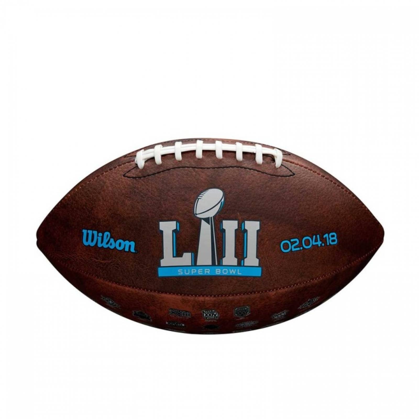 Balon Americano Conmemorativo Super Bowl 52 Piel Wilson