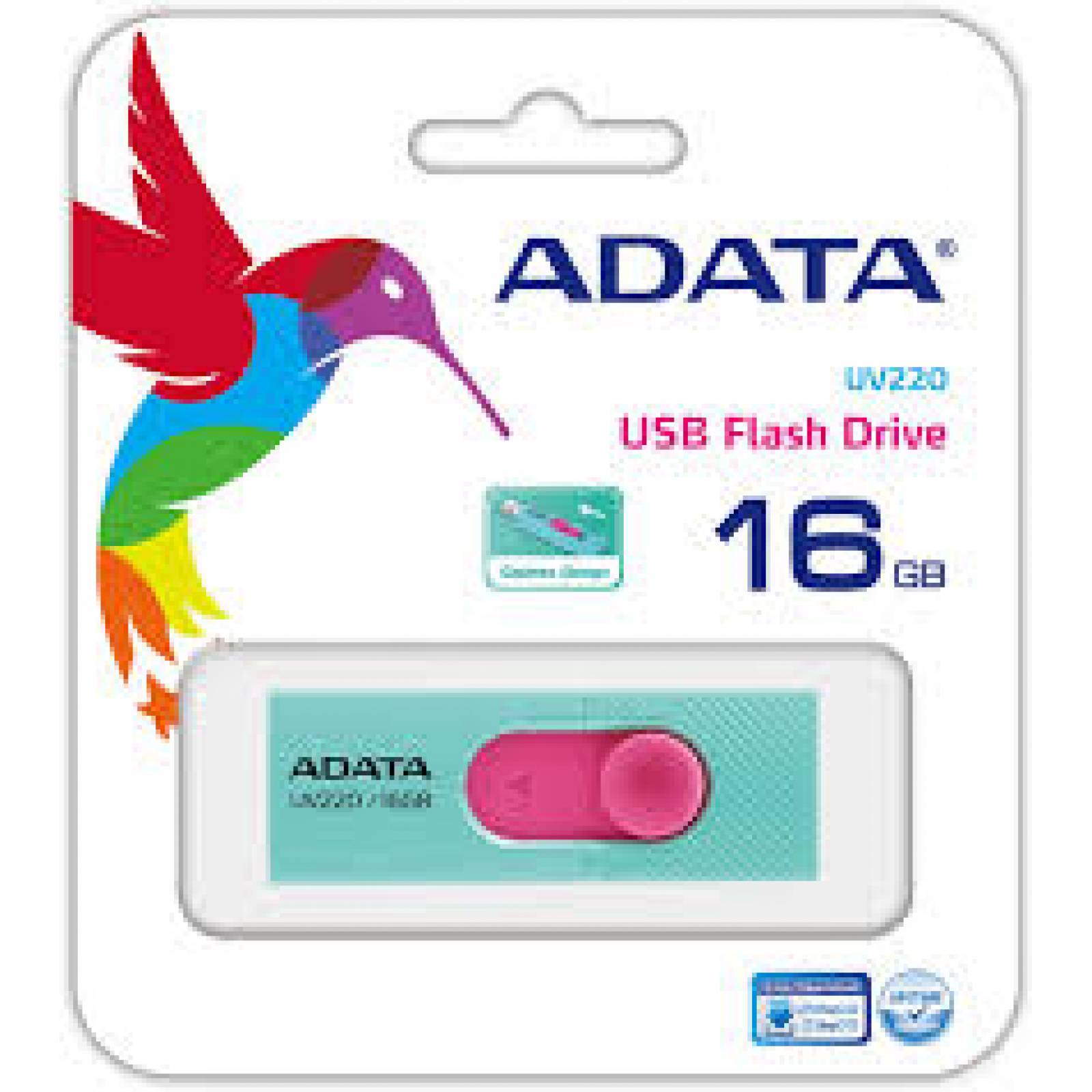 Memoria USB 2.0 Adata UV220 16GB Tiffany/Rosa