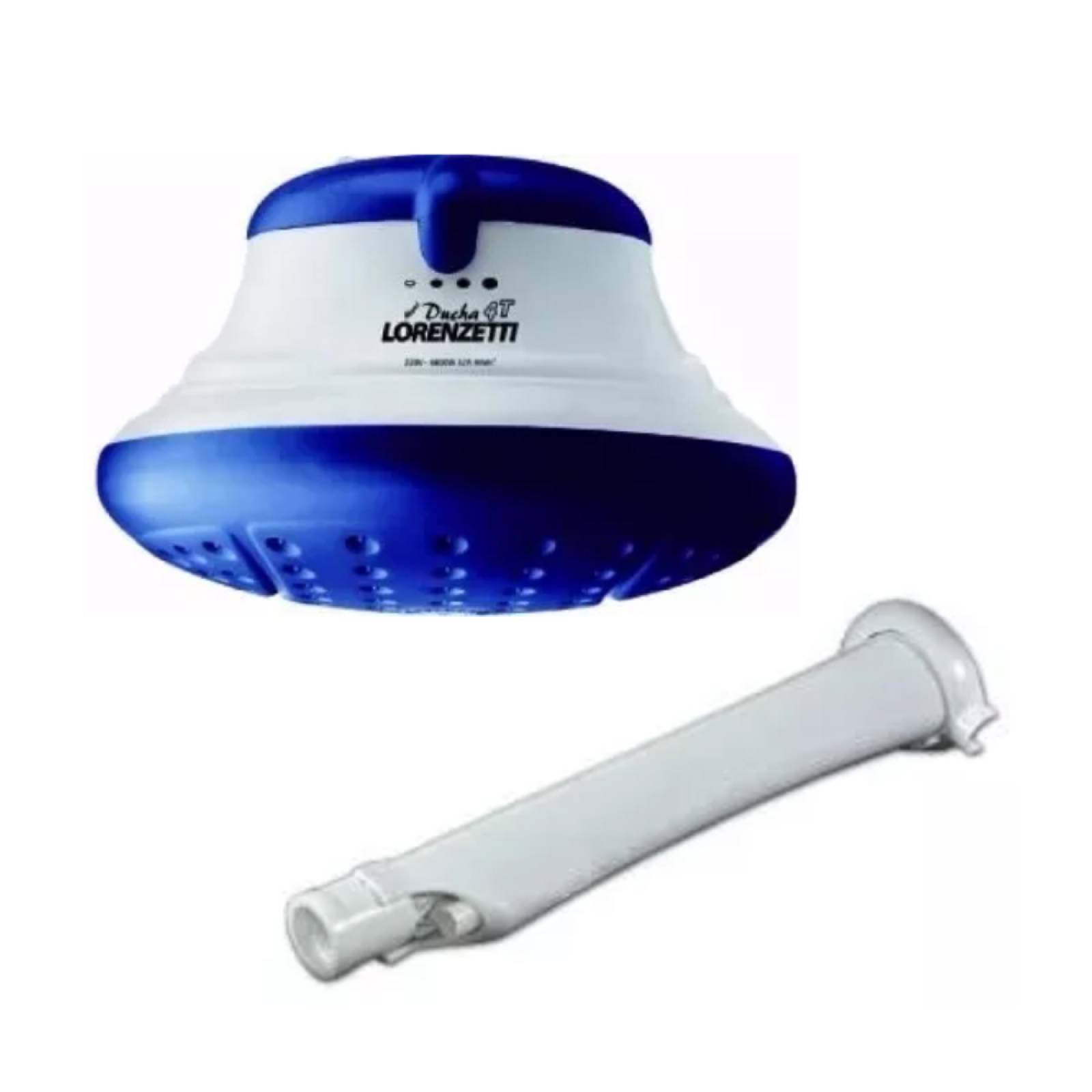 Kit Regadera Eléctrica Maxi 4T Azul + Brazo Lorenzetti
