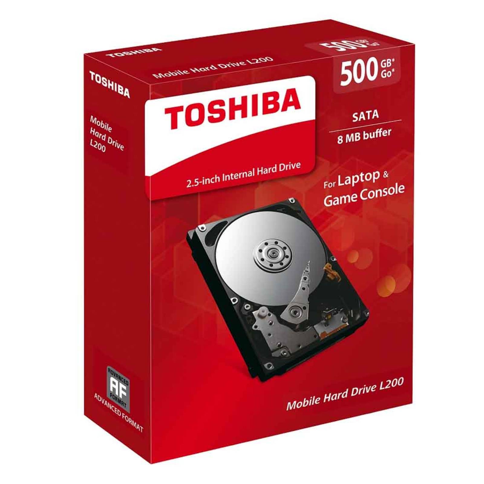 Disco Duro Interno Retail Toshiba L200 500GB HDD 2.5 9.5mm