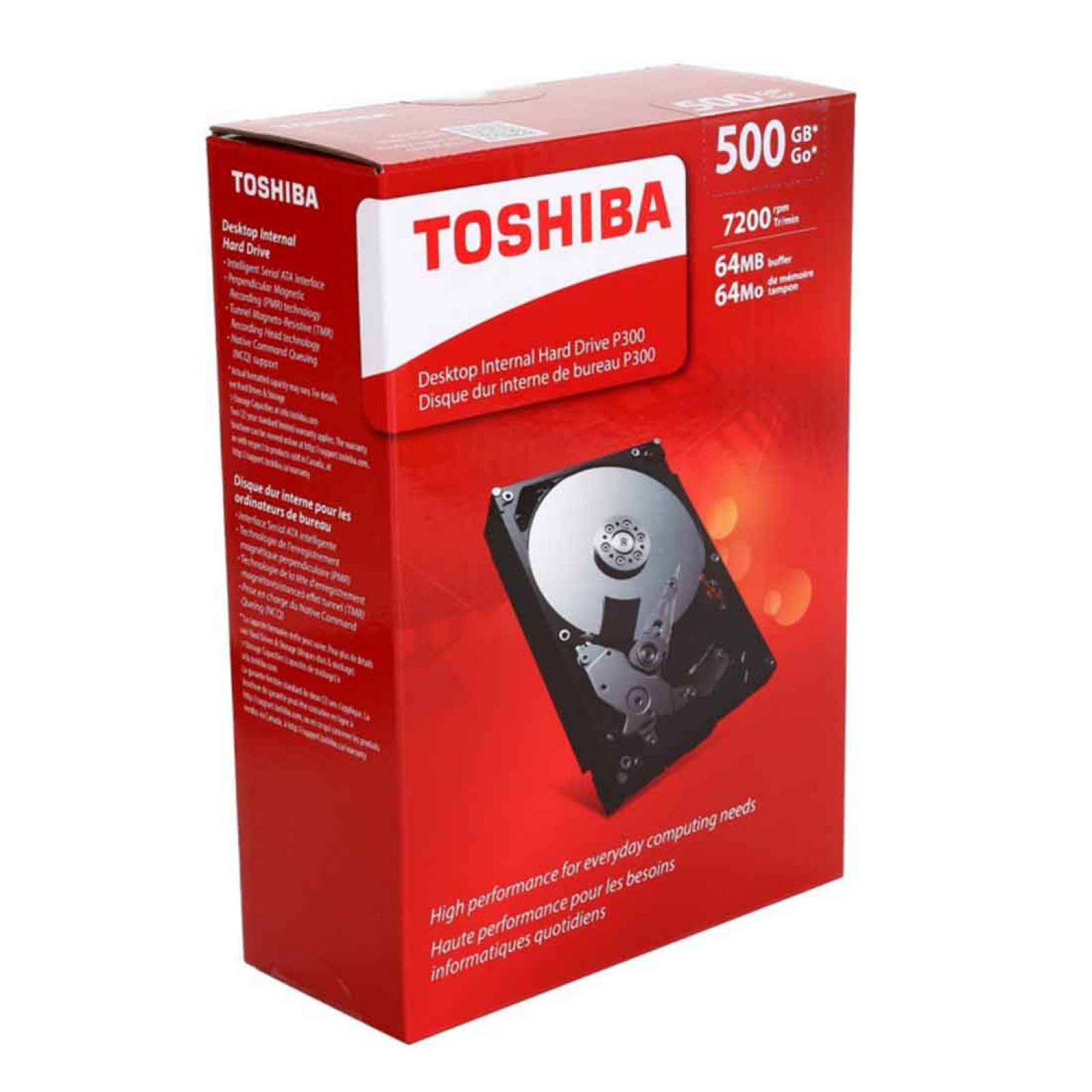 Disco Duro Interno Retail Toshiba P300 500GB HDD 3.5 64MB