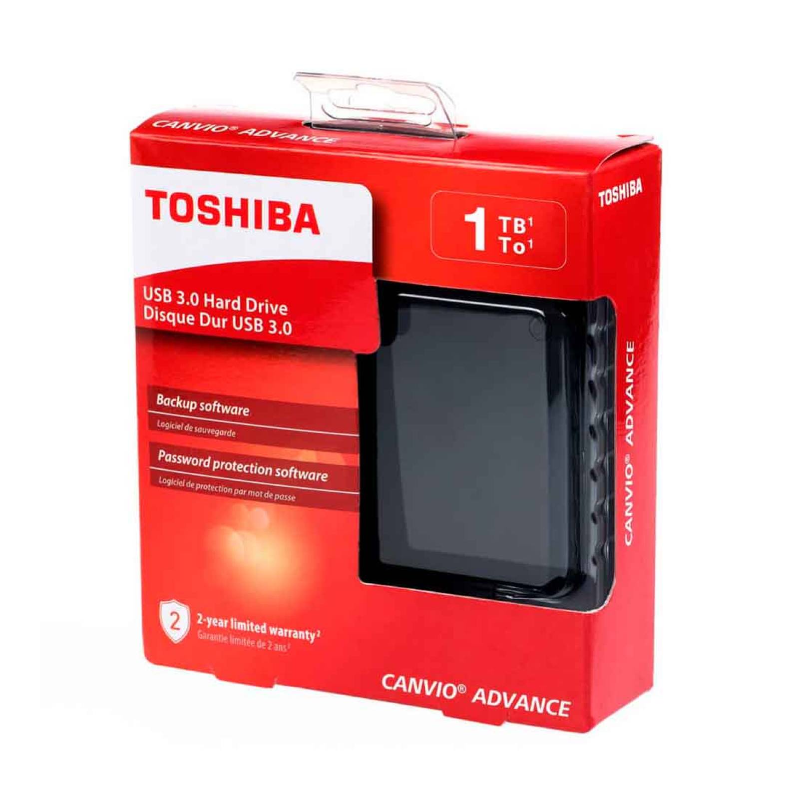 Disco Duro Externo Toshiba Canvio Portátil 1TB Advance Negro