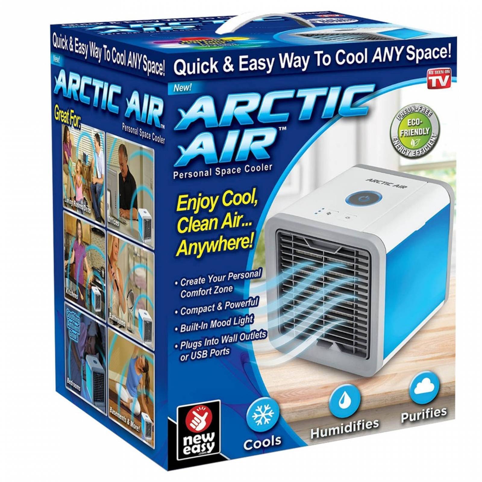 Enfriador Aire Purificador Ventilador Humidifica Arctic Air