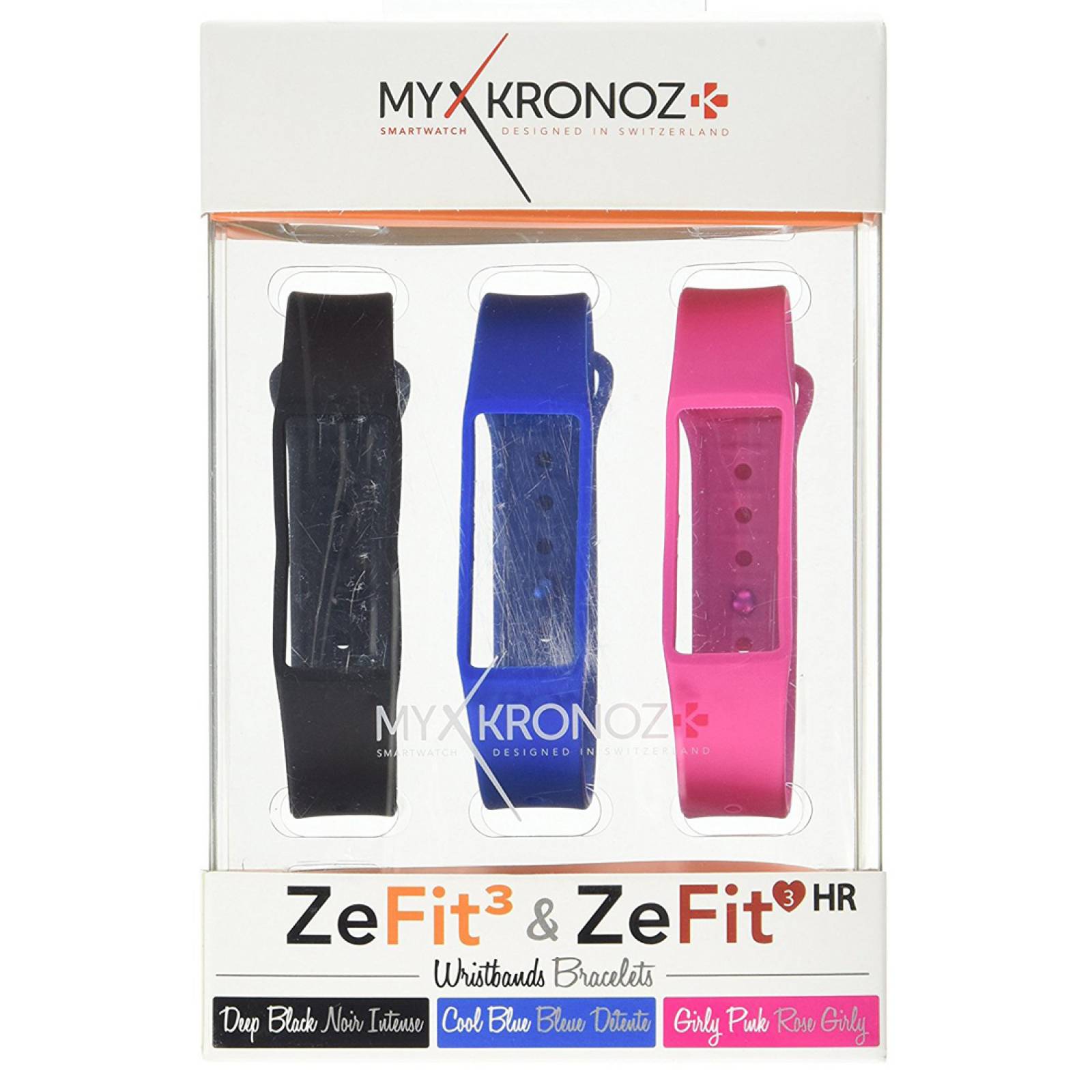 Paquete 3pz Pulsera MyKronoz ZeFit3/ZeFit3HR Reloj Sport