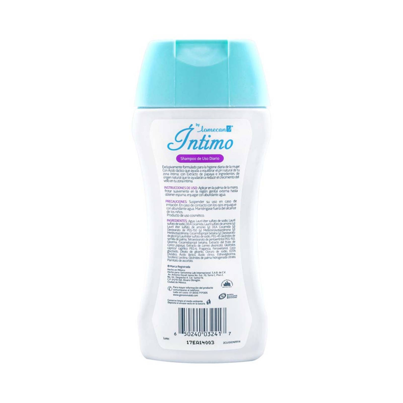 Shampoo Íntimo Lomecan V Inhibidor Vello 200ml Genomma Lab