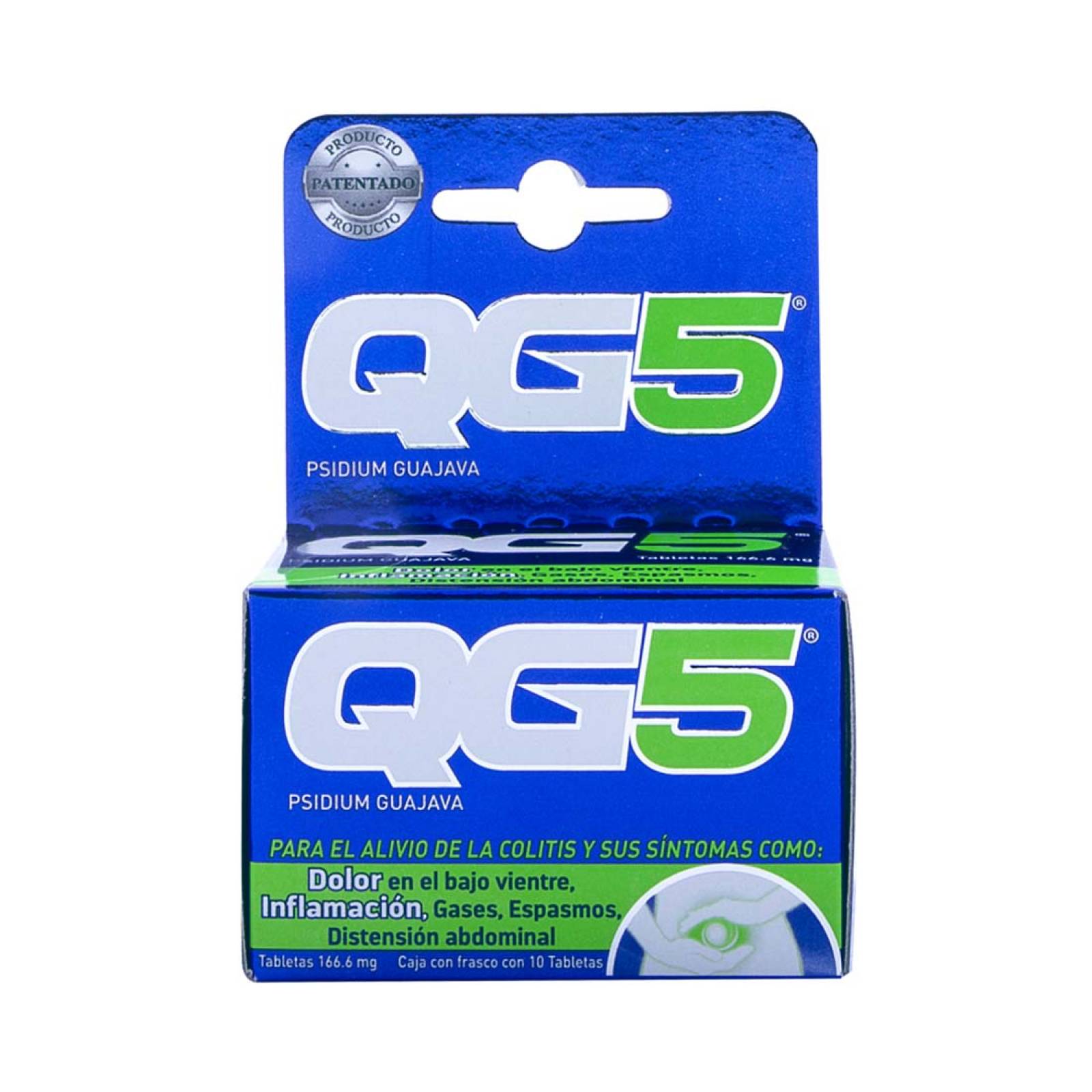 QG5 Alivio Colitis Inflamación Caja 10 Tabletas Genomma Lab