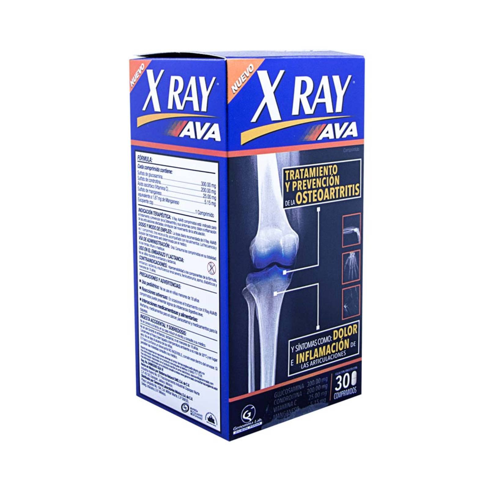 X Ray Ava Osteoartritis Caja 30 Comprimidos Genomma Lab