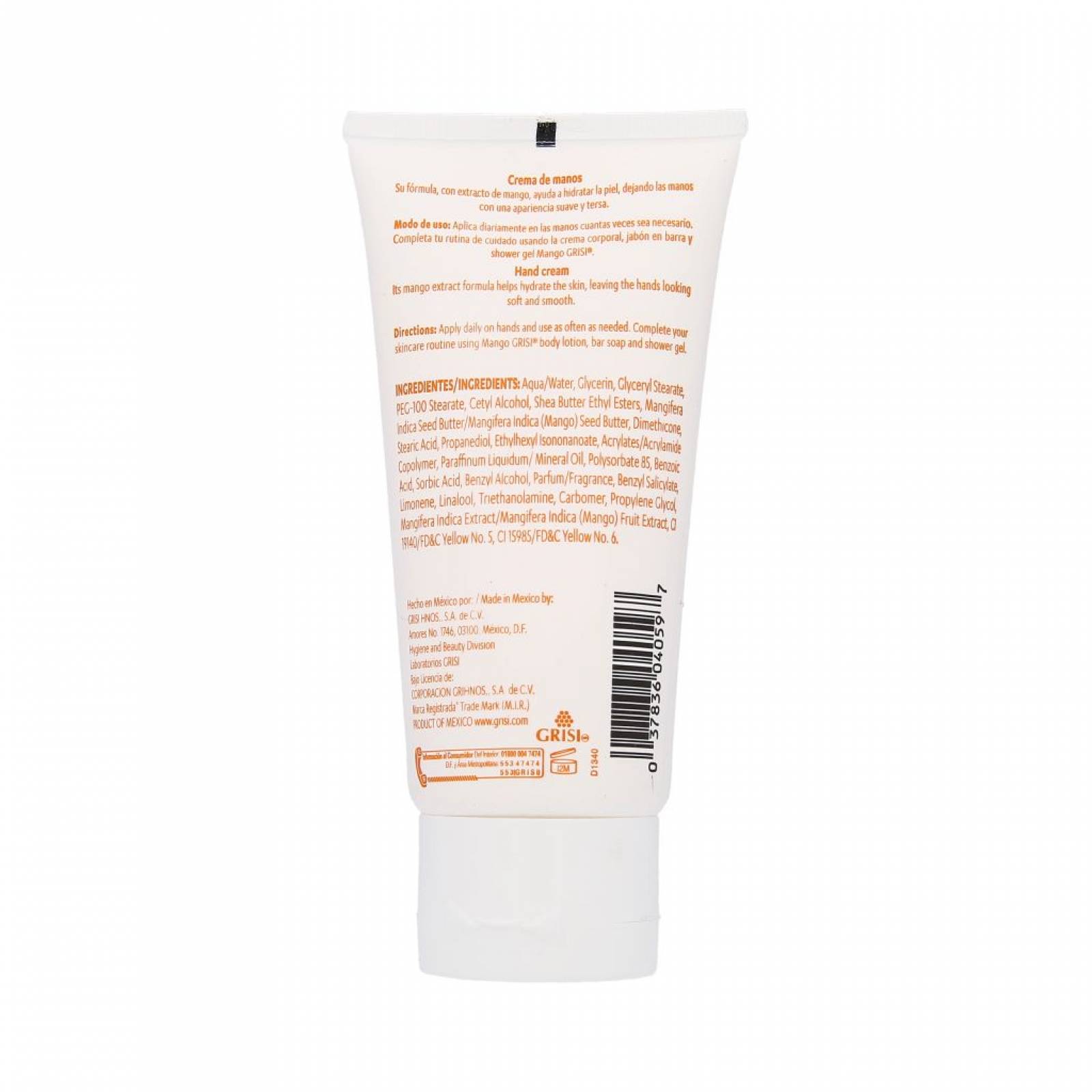 Crema De Manos Antioxidante Grisi Mango 80 Ml