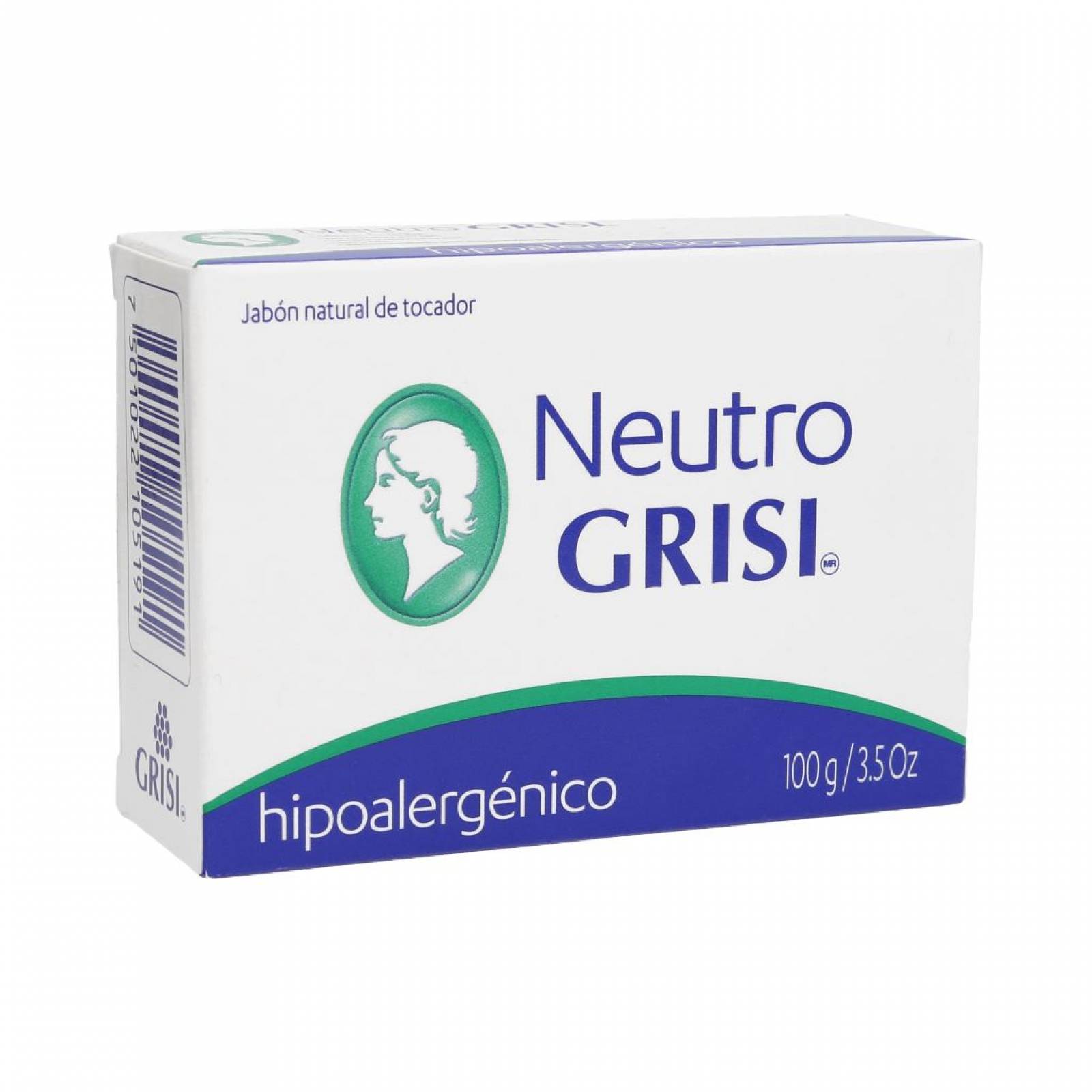 Jabón de barra Hipoalergénico Neutro Grisi 100 G