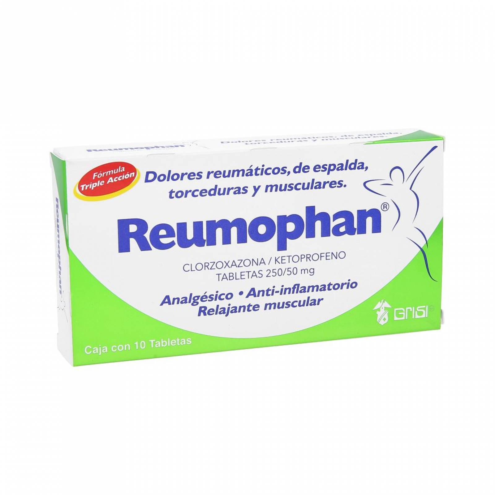 Relajante Muscular Reumophan 10 Tabletas Grisi