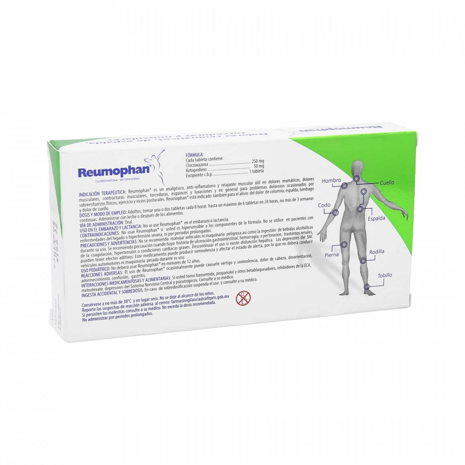 Relajante Muscular Reumophan 10 Tabletas Grisi