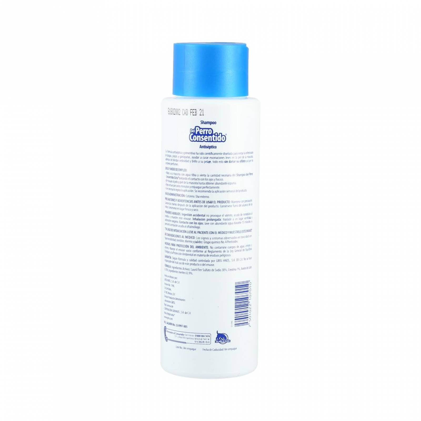 Shampoo Del Perro Consentido Antipulgas Grisi 500 Ml