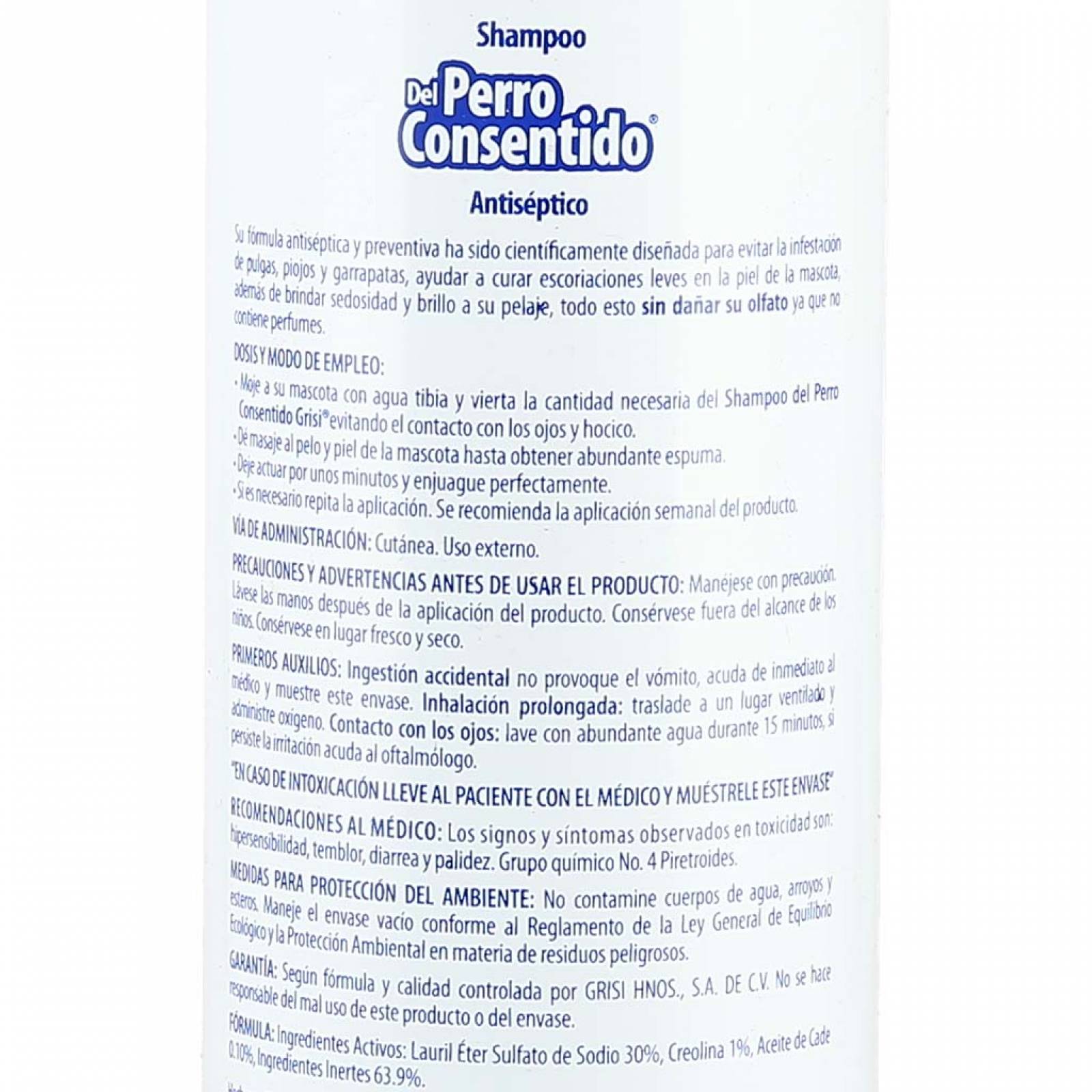 shampoo antipulgas grisi
