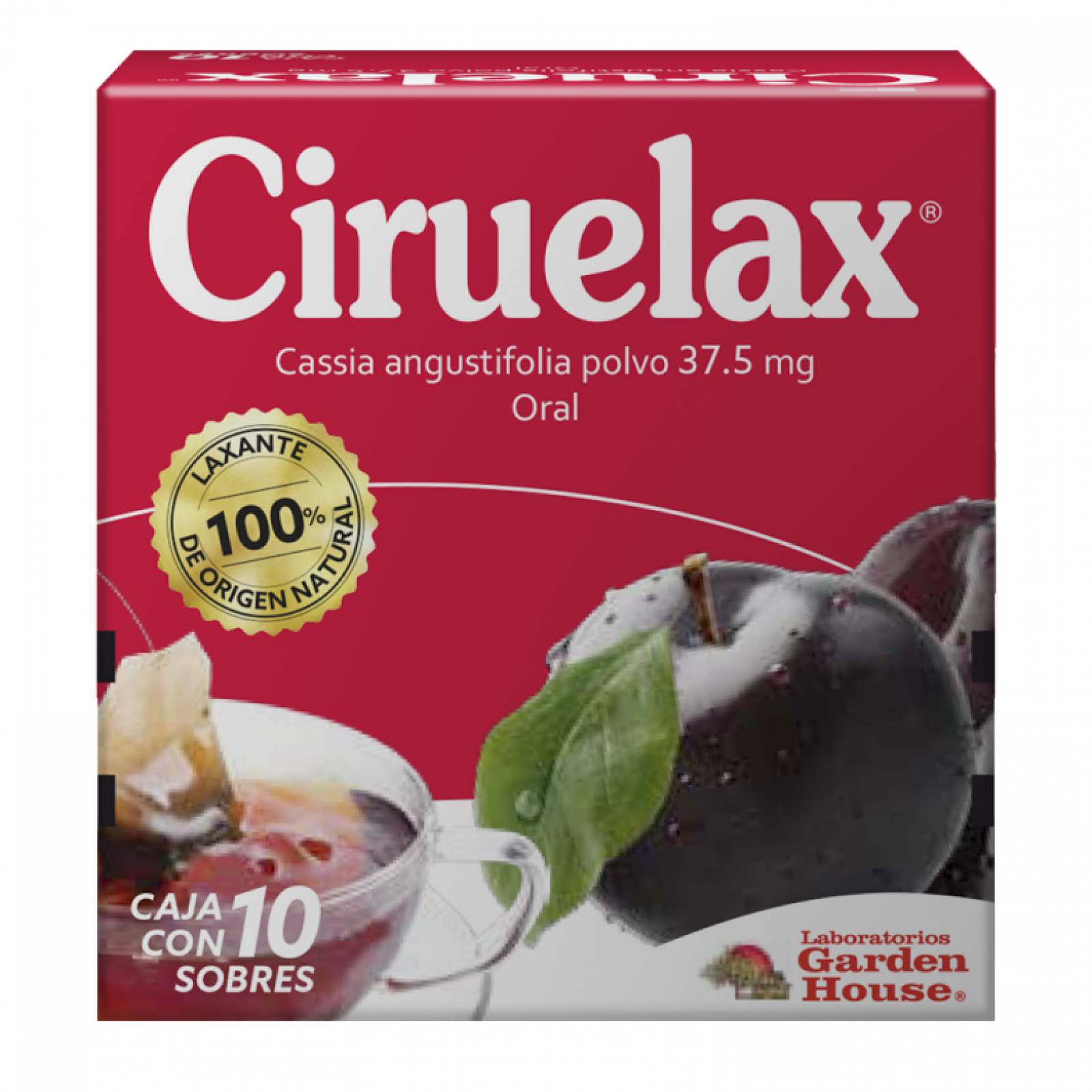 Té  Laxante Estimulante Instestinal Ciruelax 10 Sobres