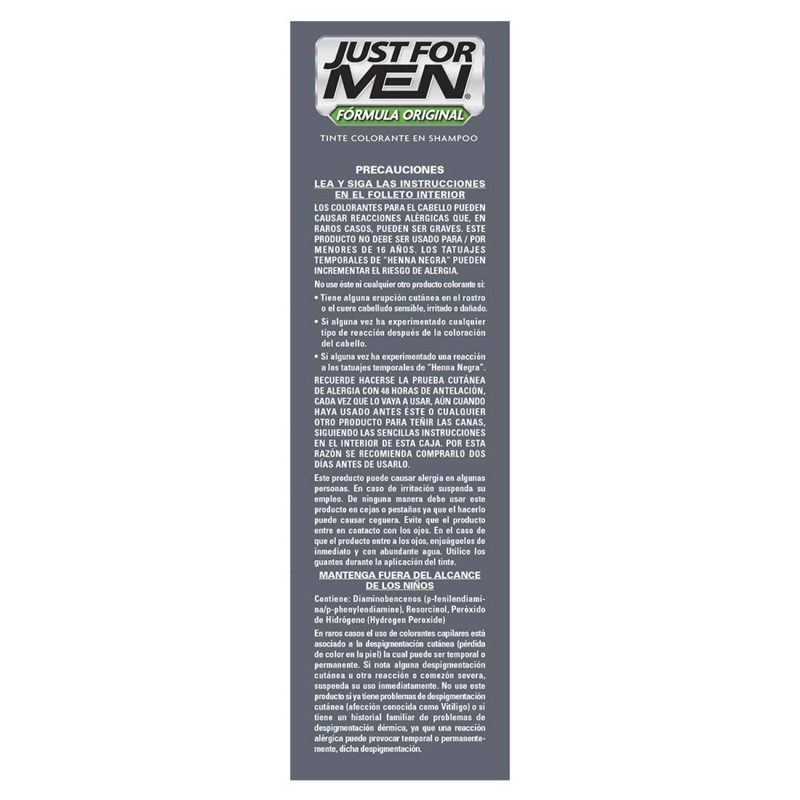 Tinte Shampoo Cubre canas Just for Men Castaño Medio