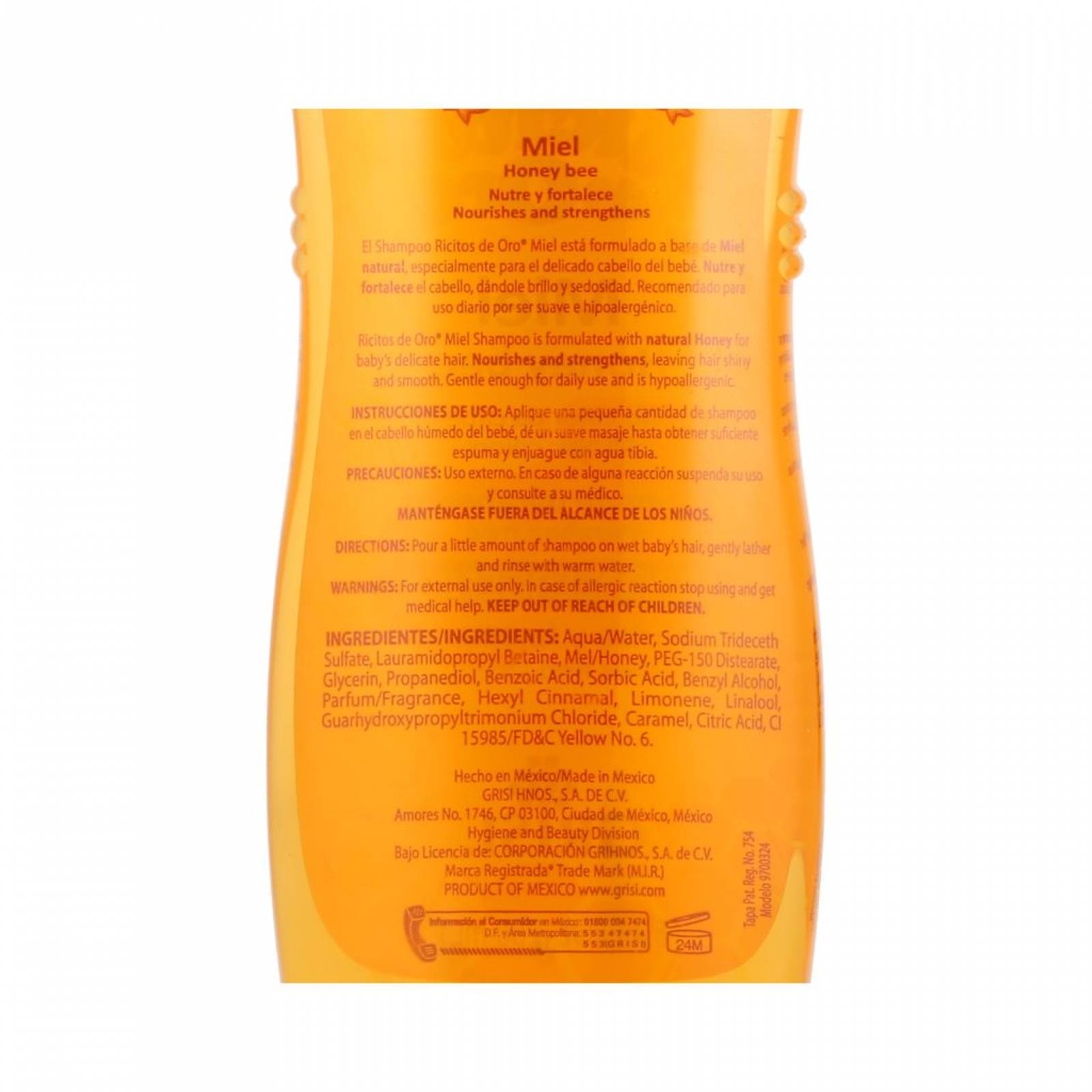 Shampoo Ricitos de Oro Miel Grisi 250 ML