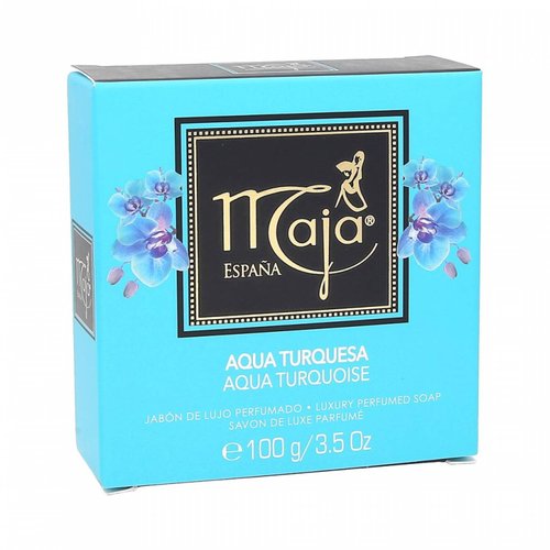 Jabón Tocador Perfumado Dama Aqua Turquesa Maja 100 G